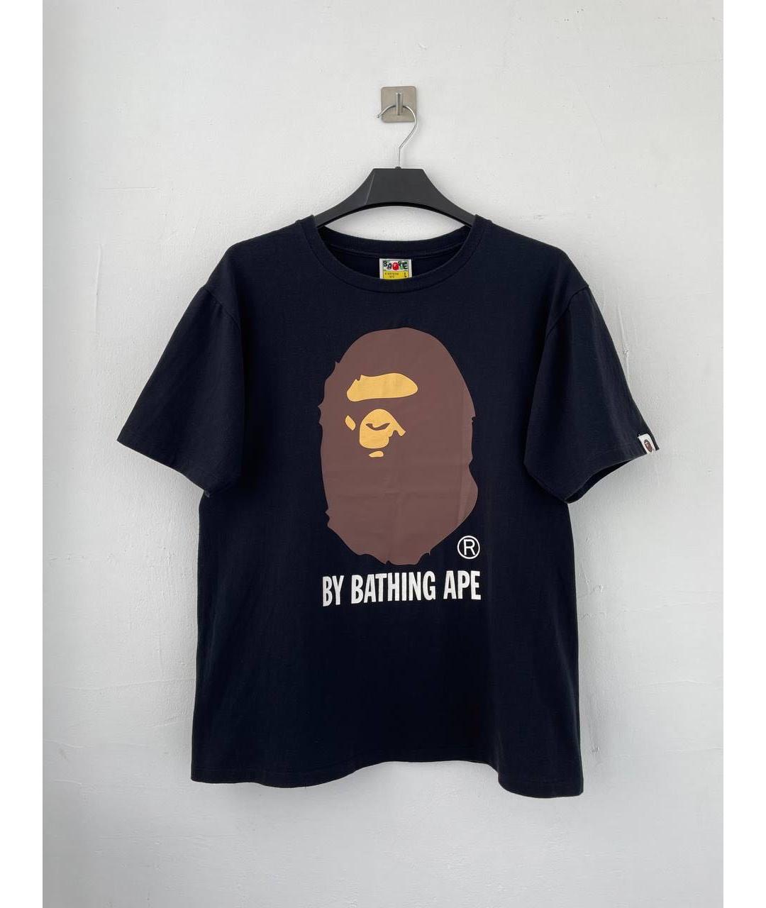 A BATHING APE Черная хлопковая футболка, фото 4