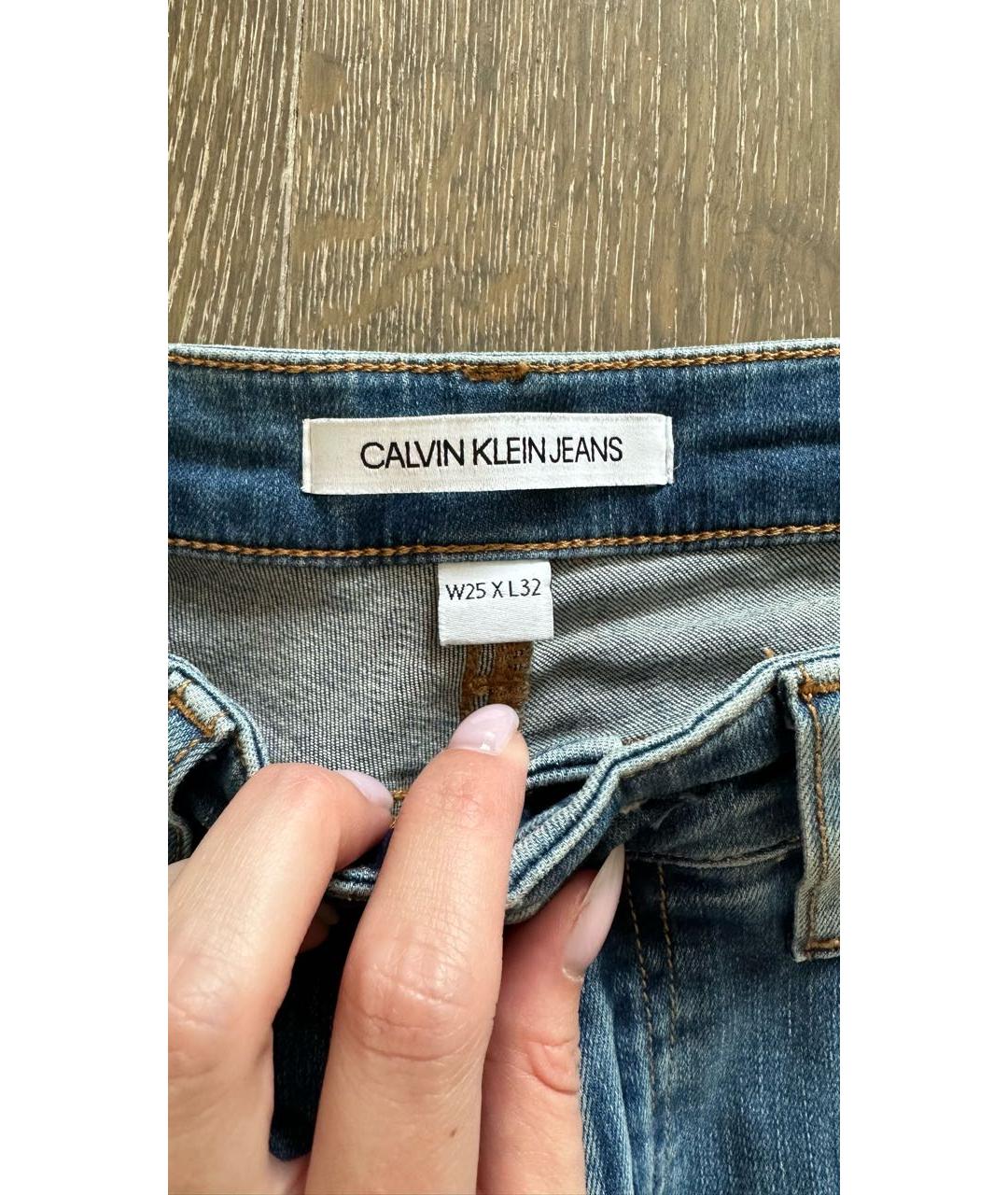 CALVIN KLEIN JEANS Голубые джинсы слим, фото 3
