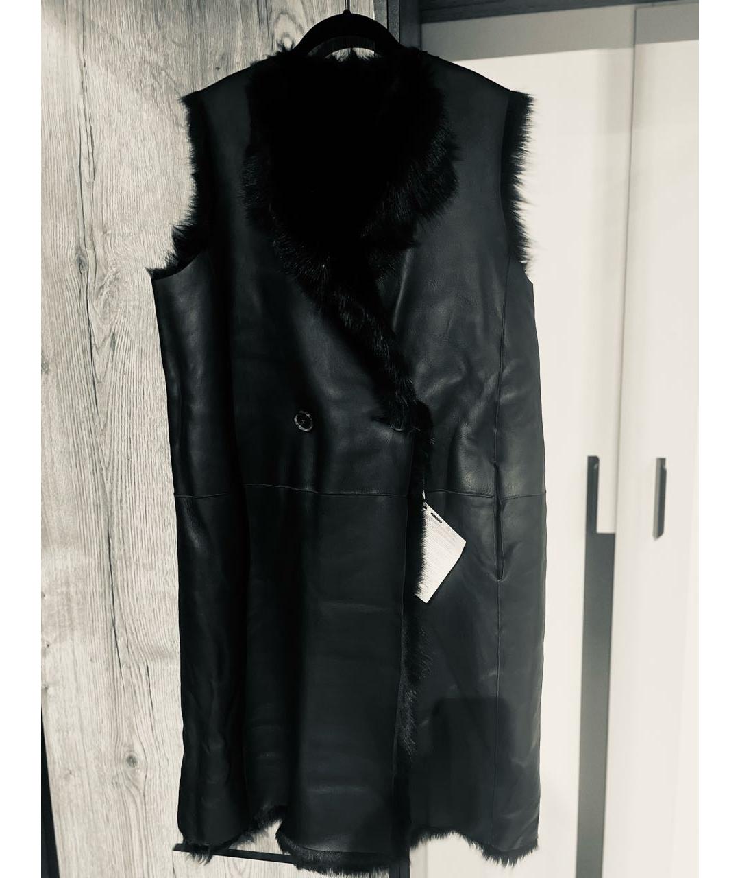 KARL DONOGHUE Черный кожаный жилет, фото 6