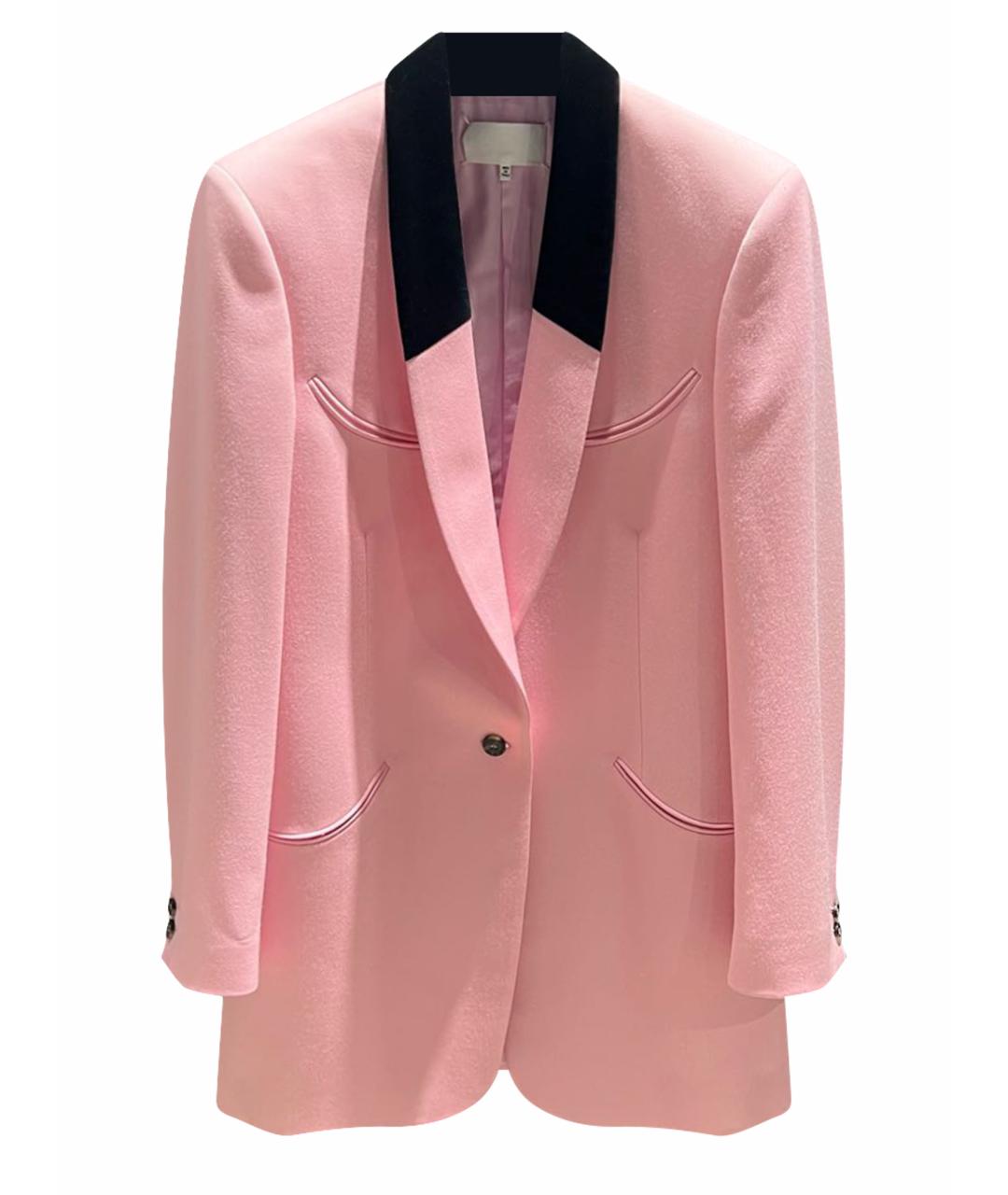 MAISON MARGIELA Розовый шерстяной жакет/пиджак, фото 1