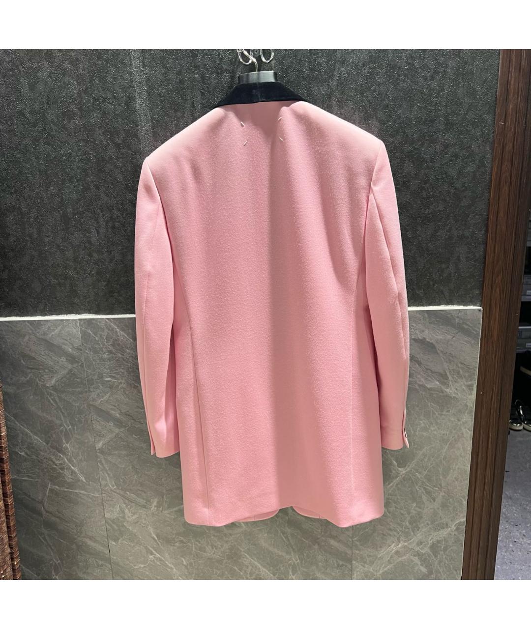 MAISON MARGIELA Розовый шерстяной жакет/пиджак, фото 3