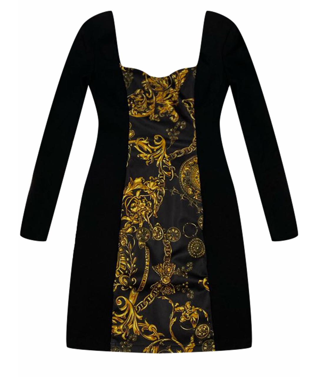 VERSACE Черное полиэстеровое повседневное платье, фото 1