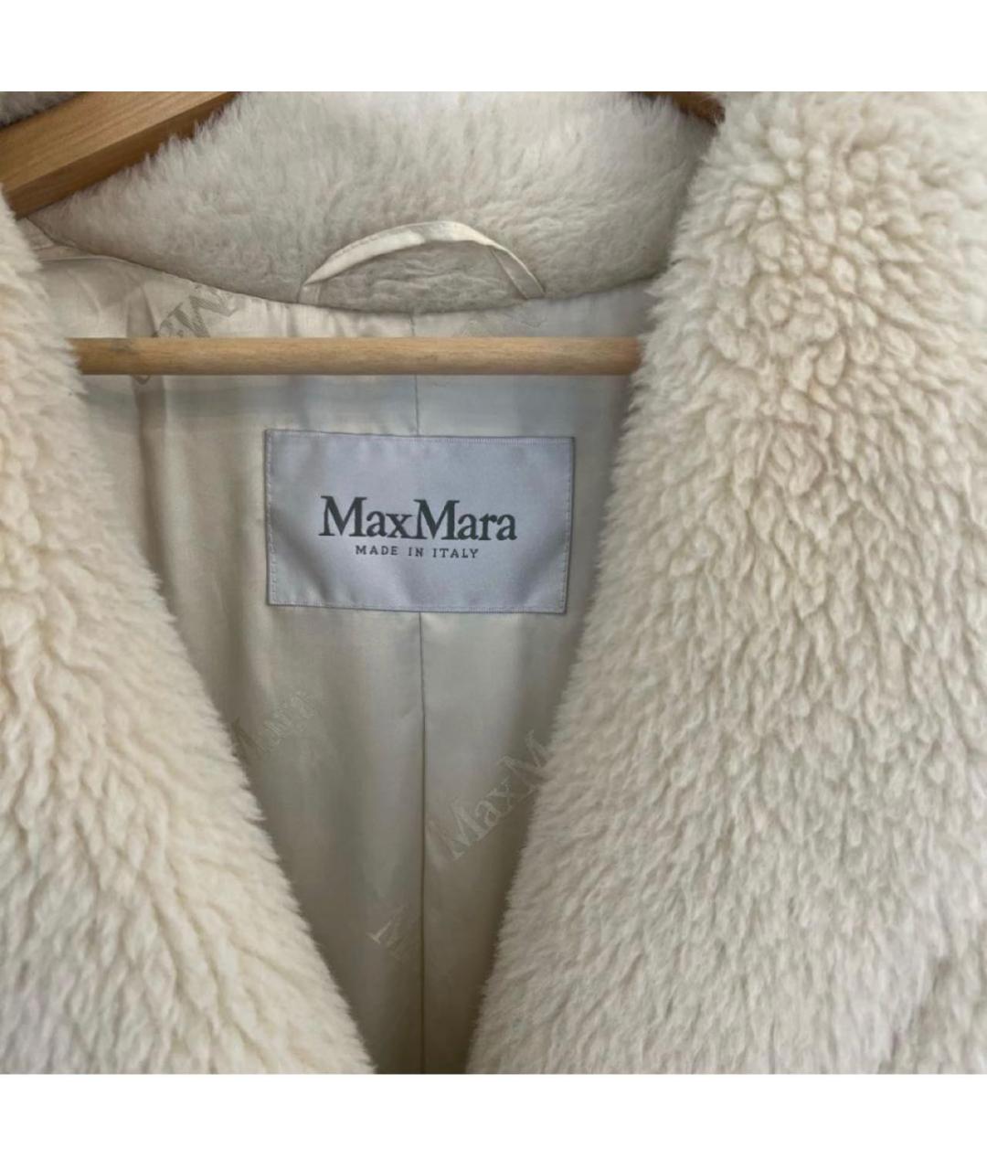 MAX MARA Бежевое шерстяное пальто, фото 3