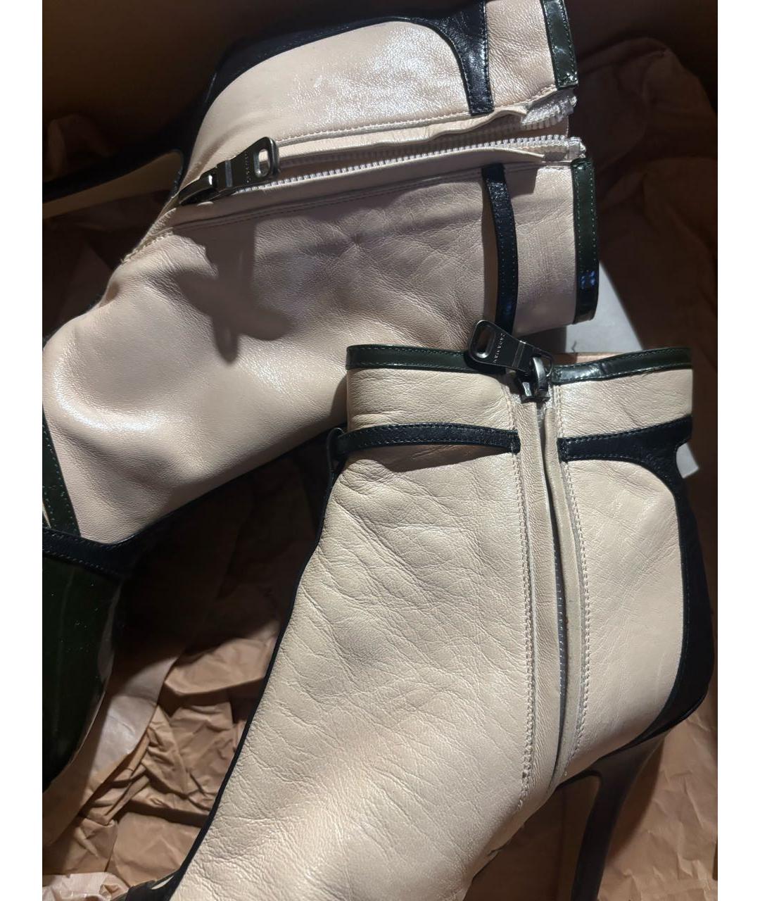 NO. 21 Бежевые кожаные ботильоны, фото 8