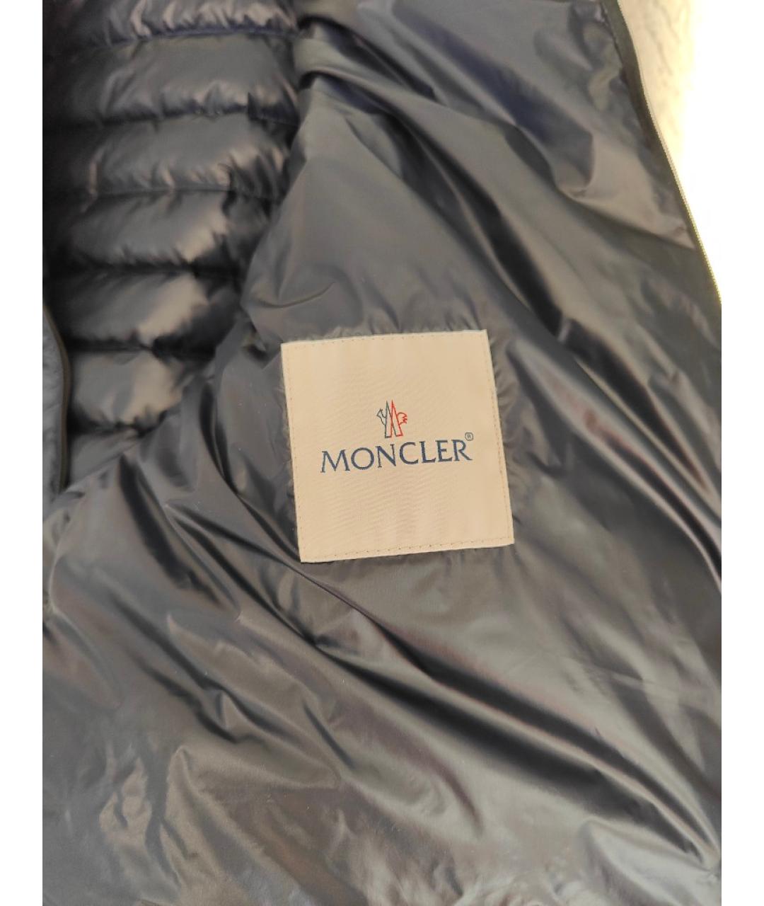 MONCLER Синий полиэстеровый пуховик, фото 7