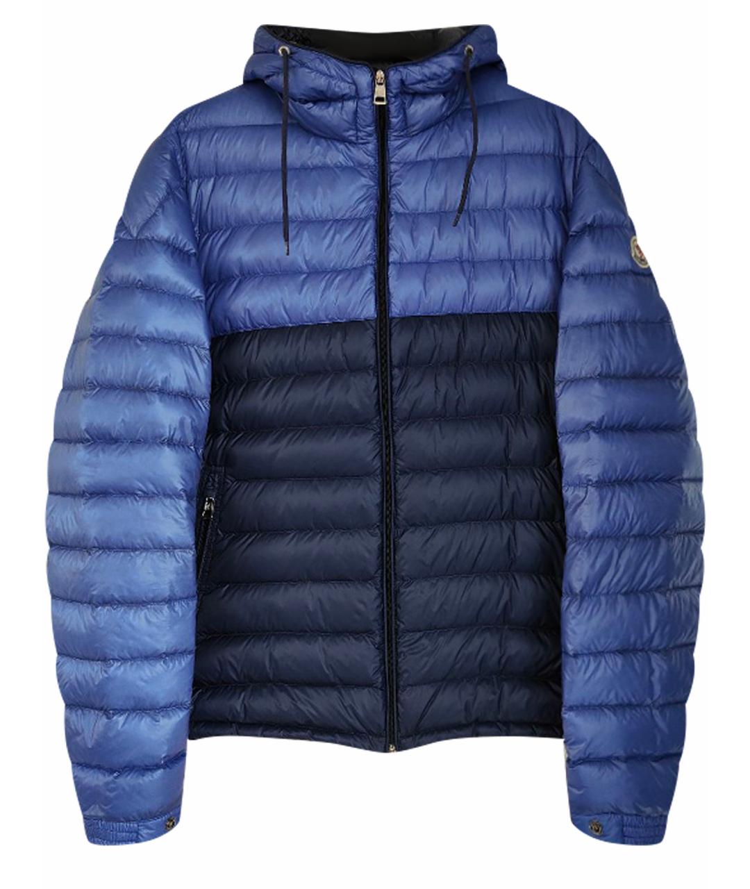 MONCLER Синий полиэстеровый пуховик, фото 1