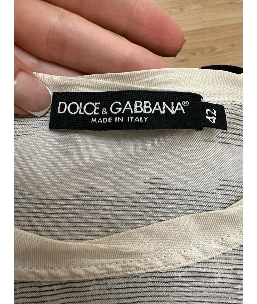 DOLCE&GABBANA Коричневая шелковая блузы, фото 5
