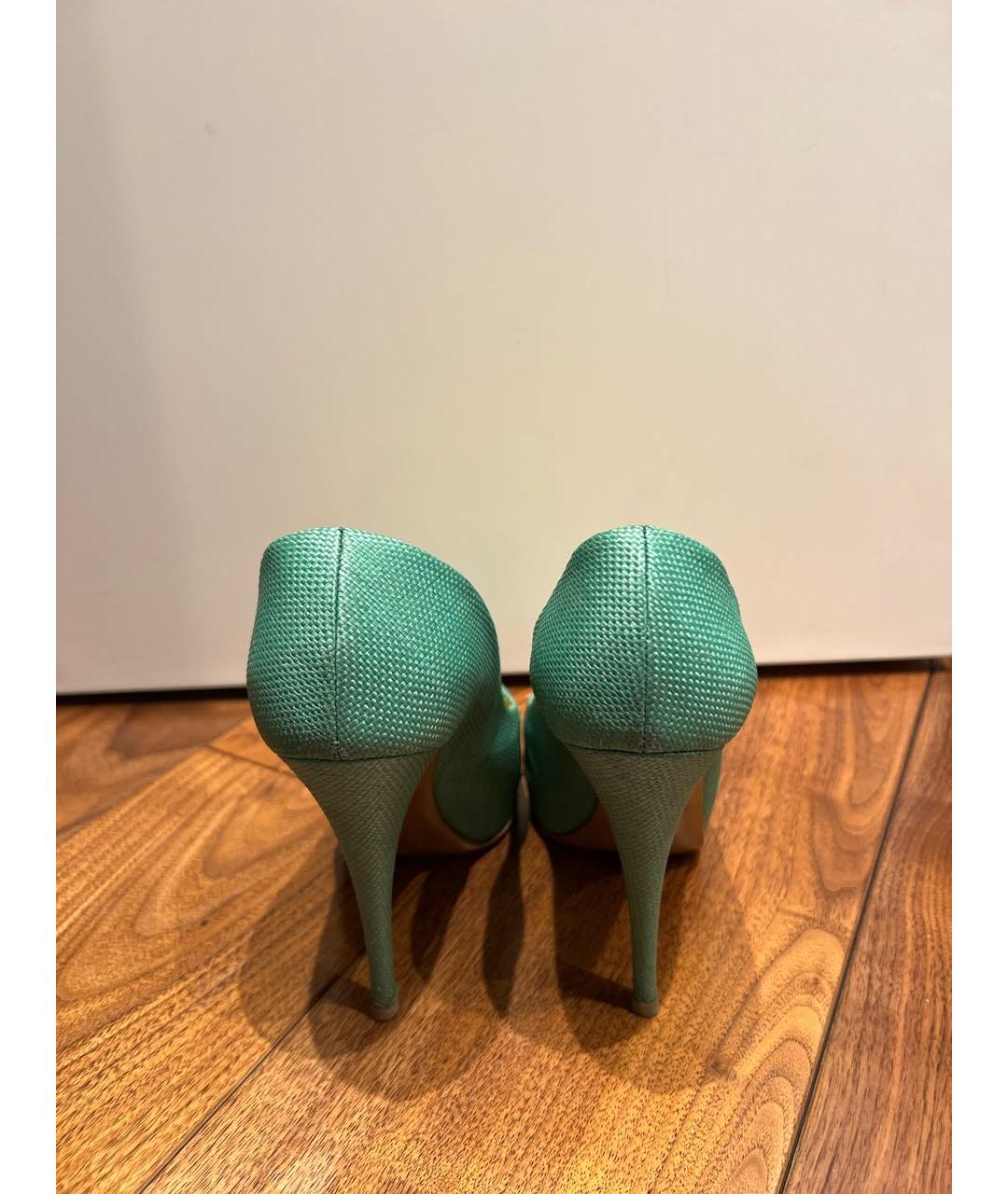 DOLCE&GABBANA Зеленые текстильные туфли, фото 3
