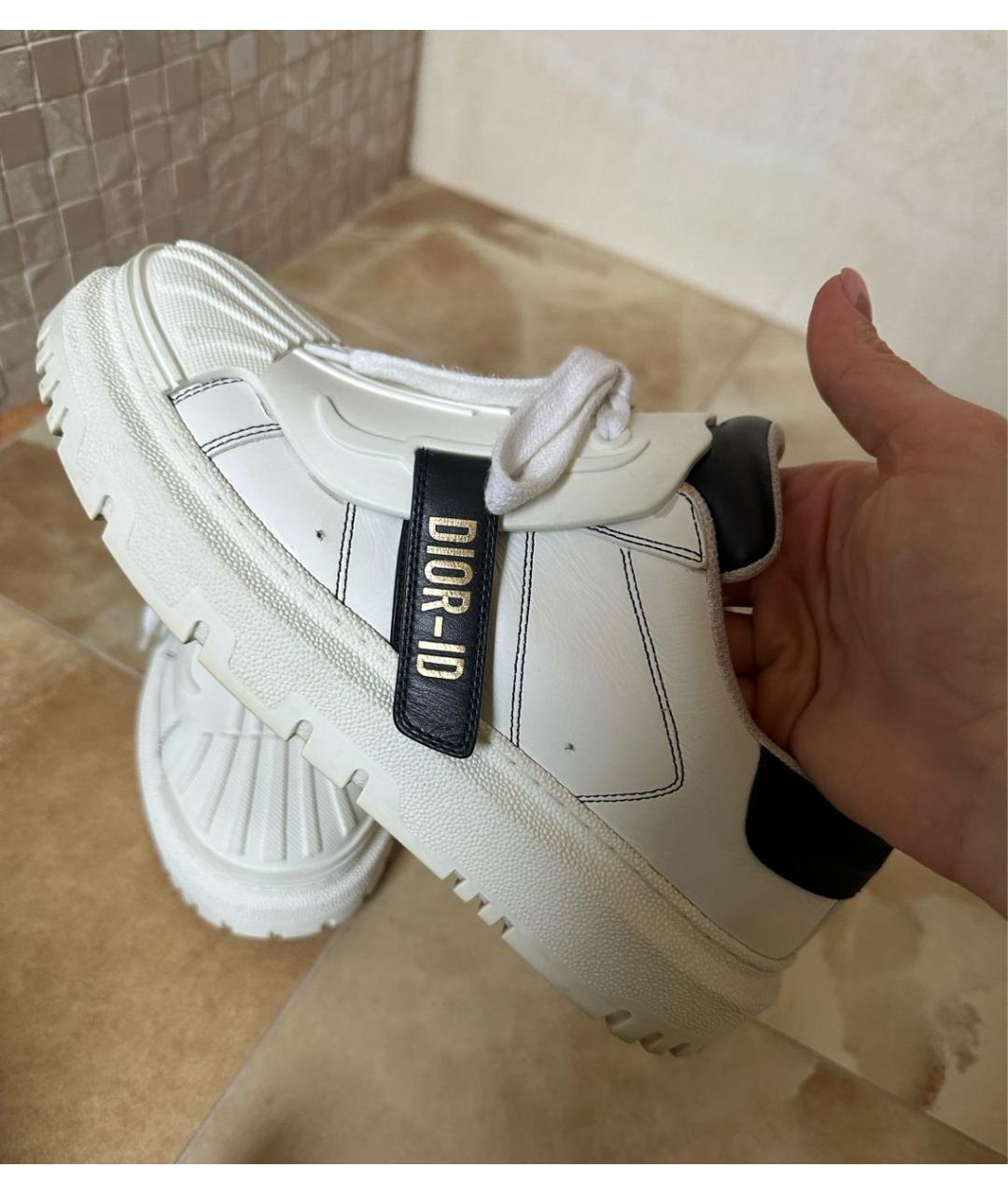 CHRISTIAN DIOR Белые кожаные кроссовки, фото 8