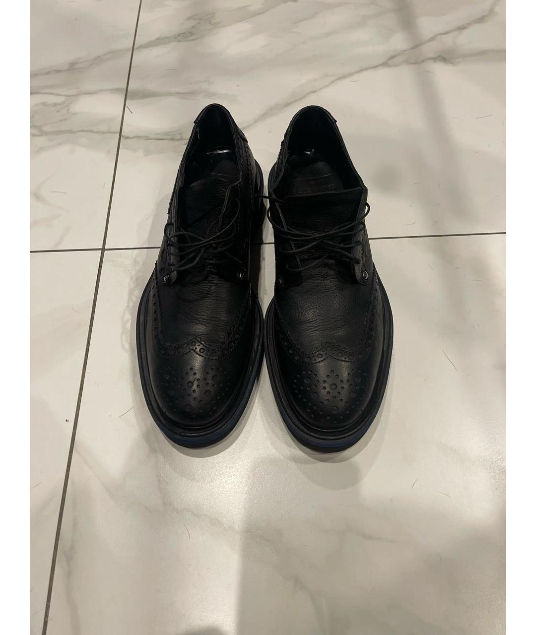 CESARE PACIOTTI Черные кожаные туфли, фото 2
