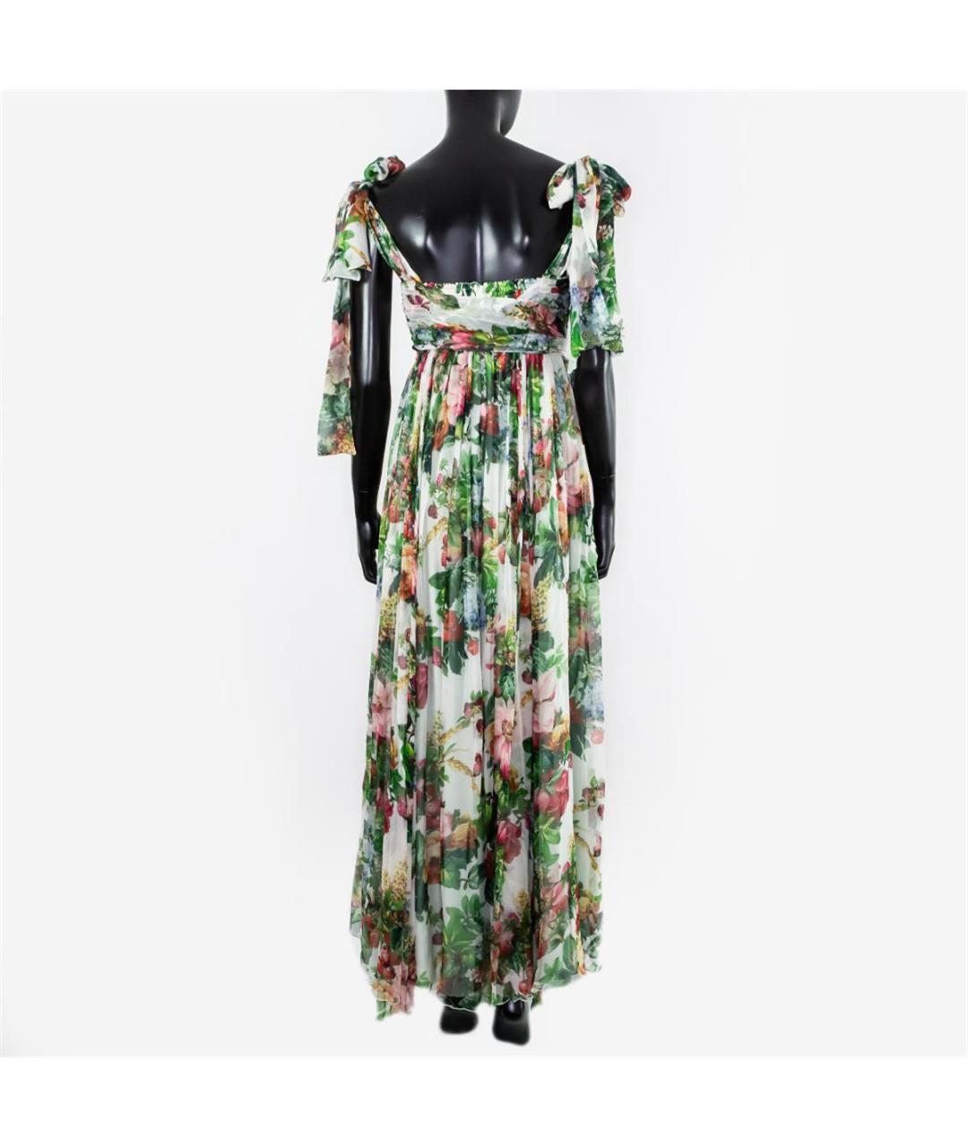 DOLCE&GABBANA Зеленые шелковое повседневное платье, фото 3
