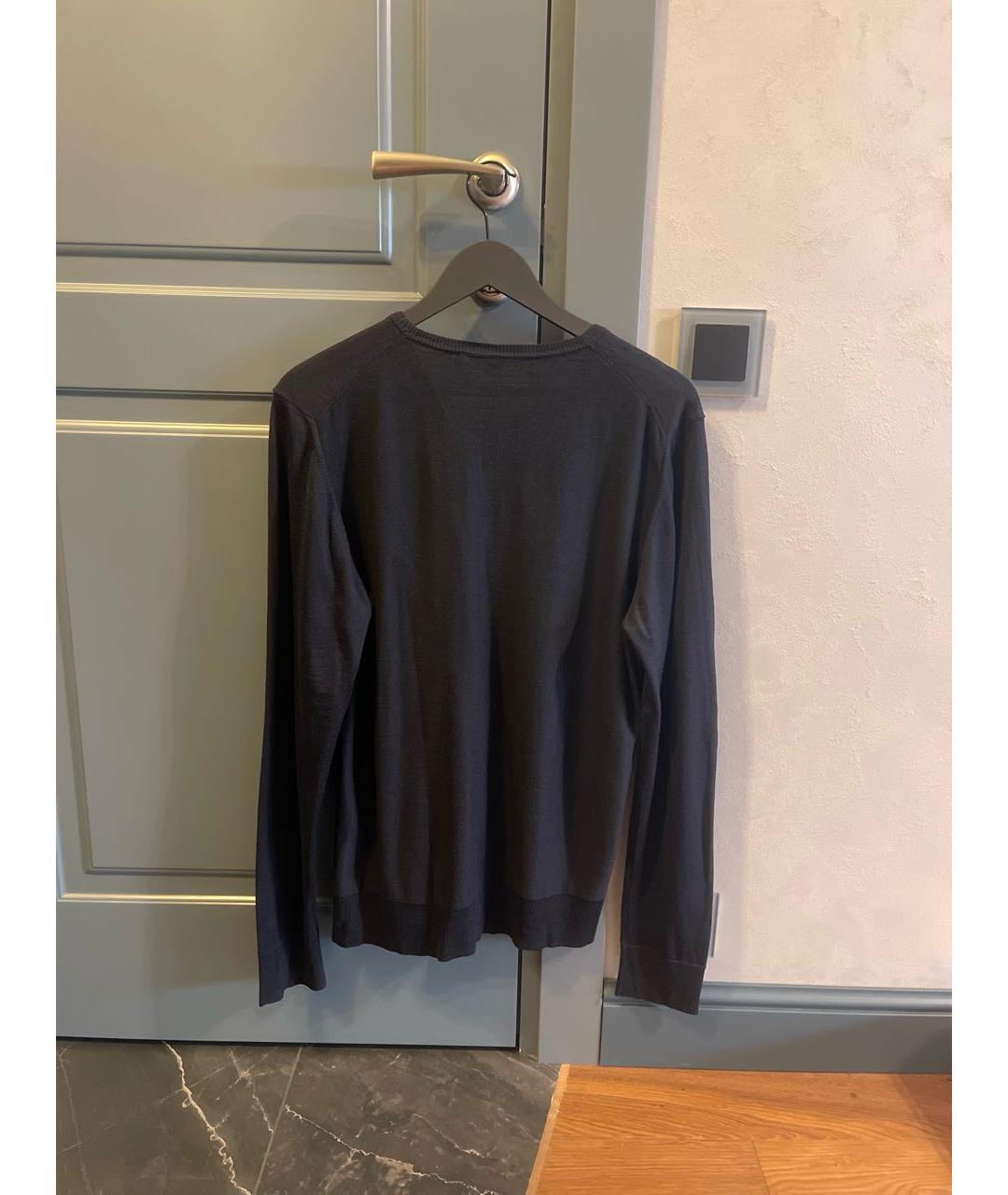 NEIL BARRETT Черный шерстяной джемпер / свитер, фото 2