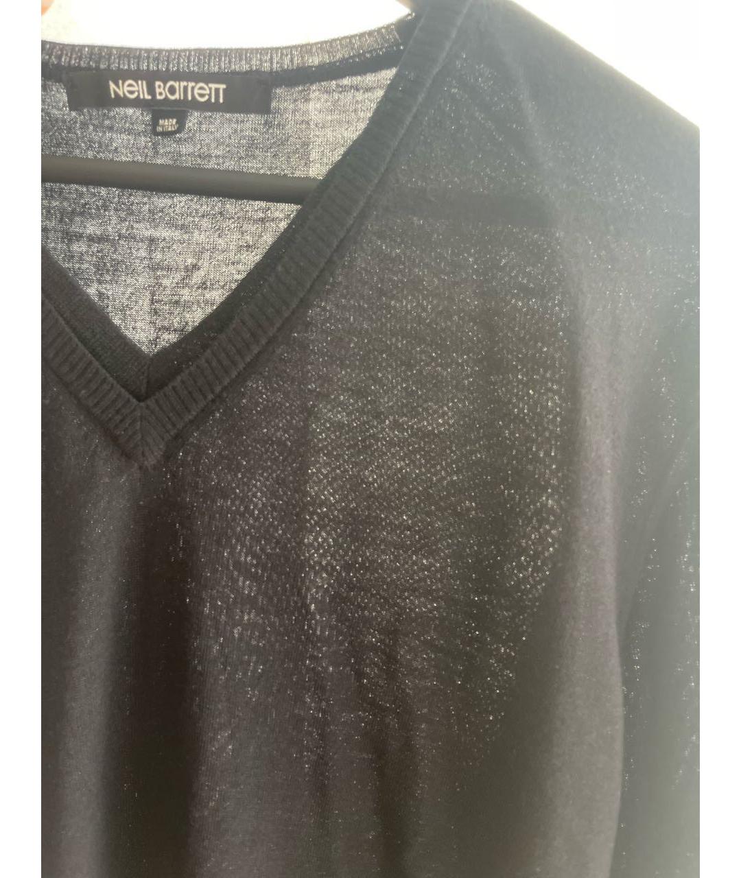 NEIL BARRETT Черный шерстяной джемпер / свитер, фото 4