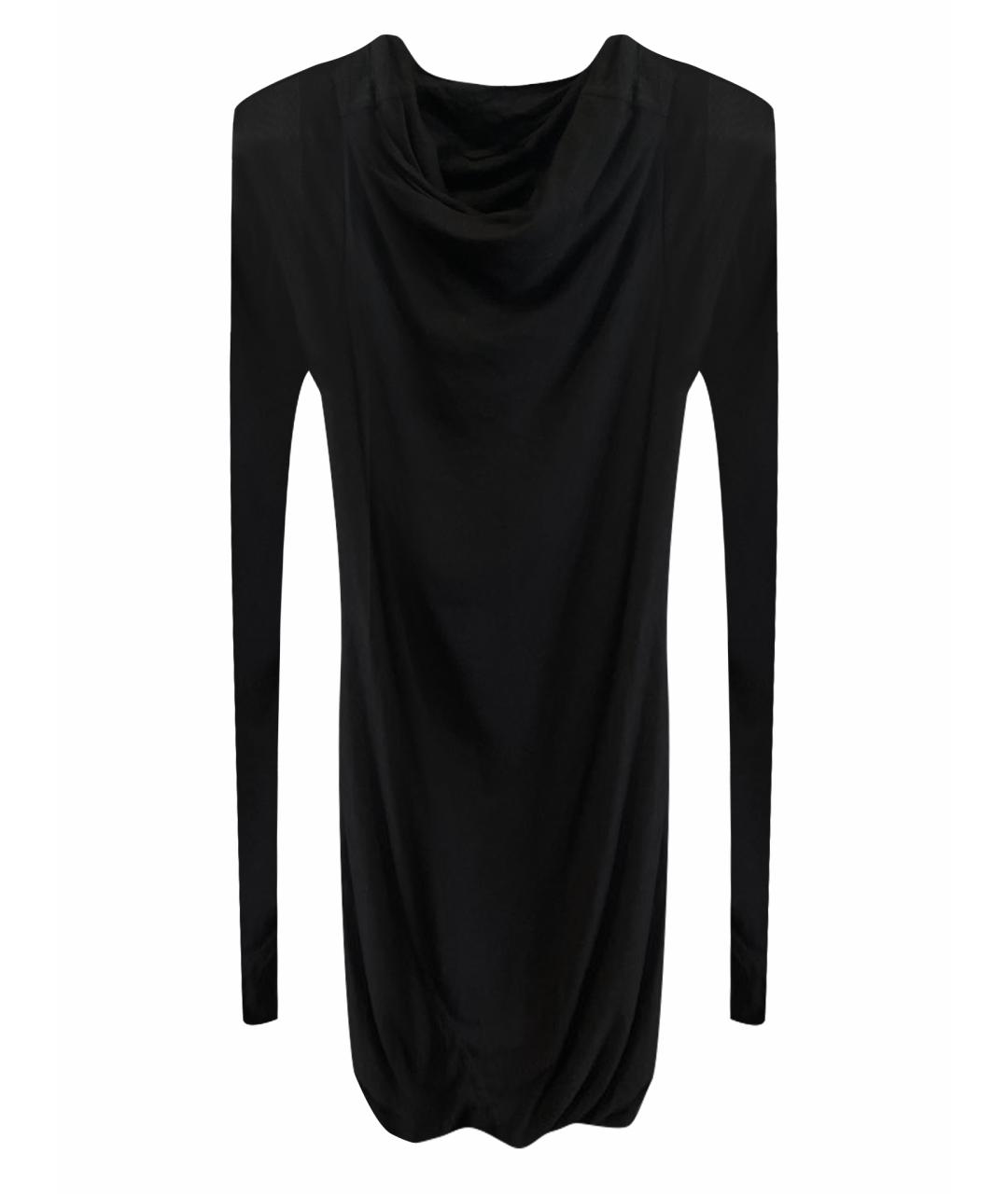 RICK OWENS LILIES Черное вискозное повседневное платье, фото 1