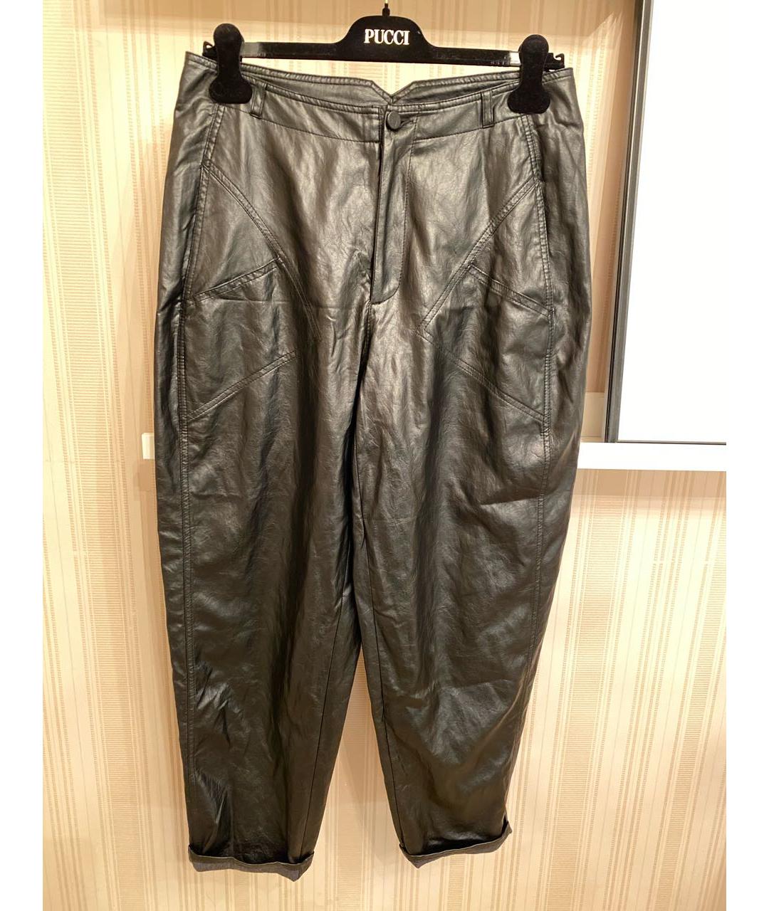 PHILOSOPHY DI LORENZO SERAFINI Черные вискозные брюки широкие, фото 4