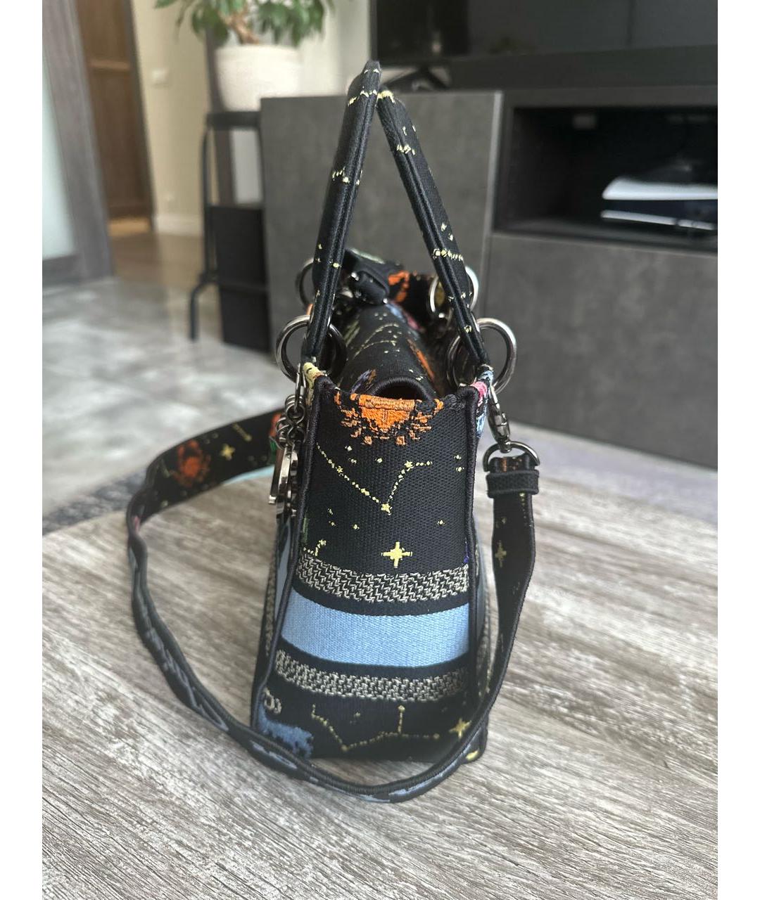 CHRISTIAN DIOR Черная тканевая сумка через плечо, фото 2