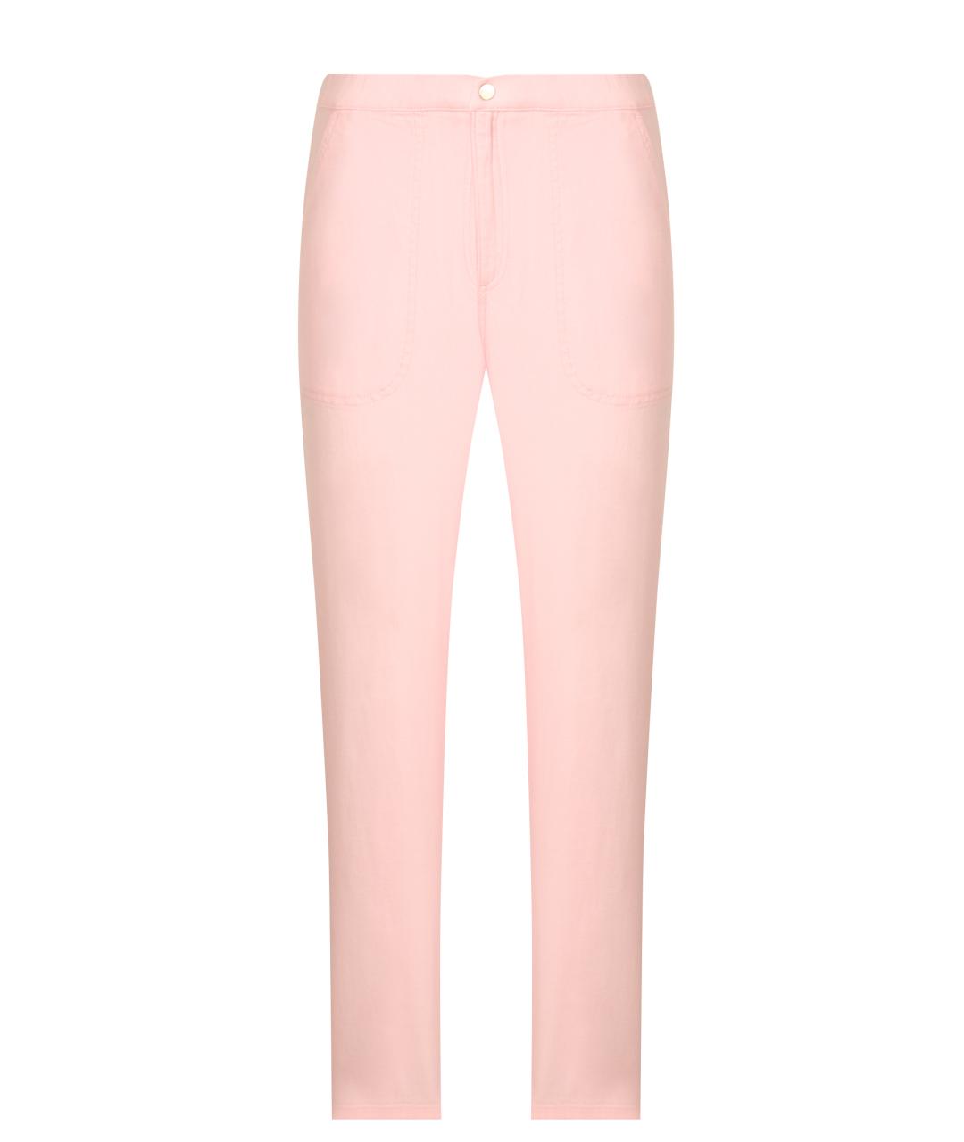LIU JO Розовые хлопковые прямые джинсы, фото 1