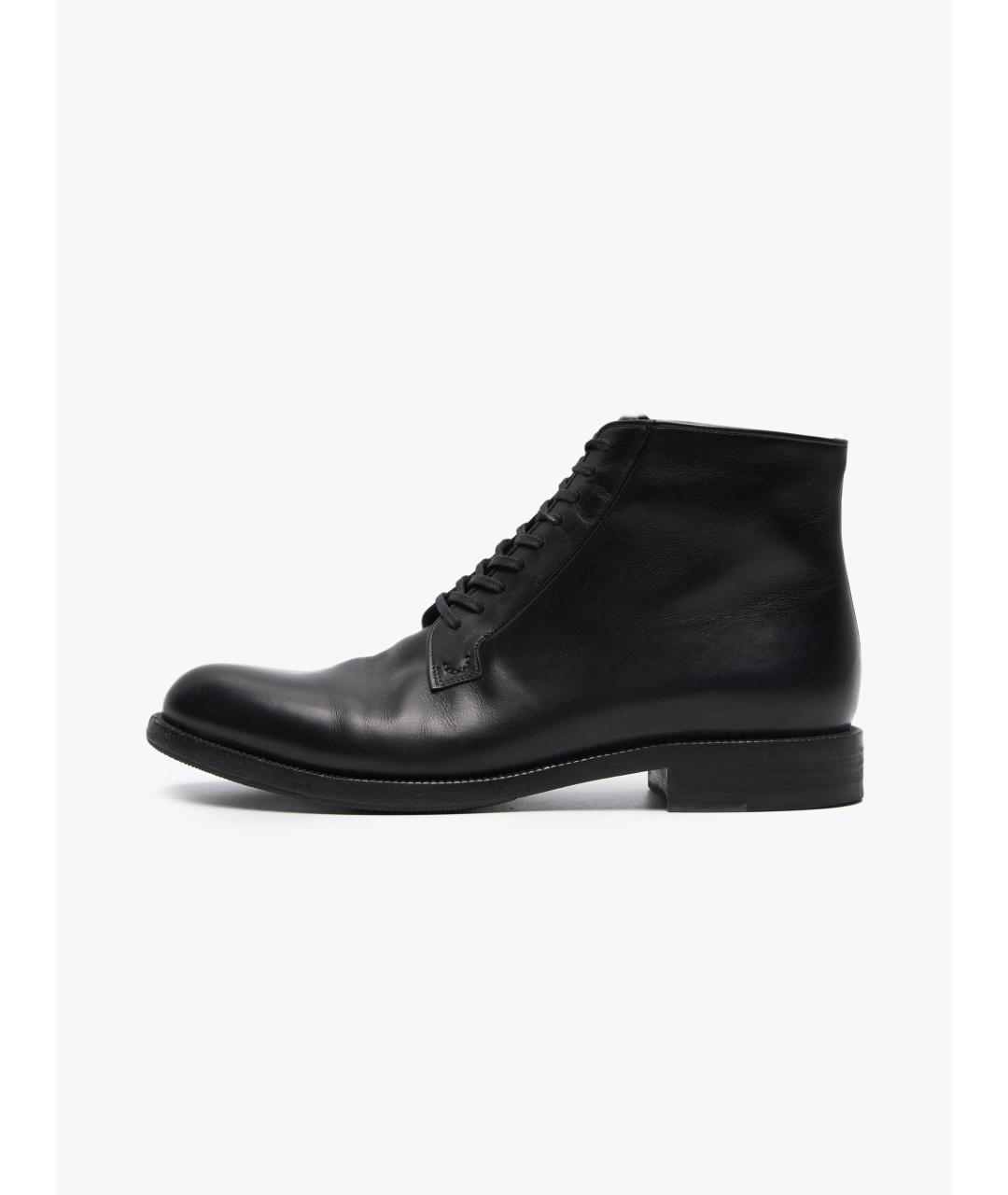 CELINE PRE-OWNED Черные кожаные высокие ботинки, фото 8
