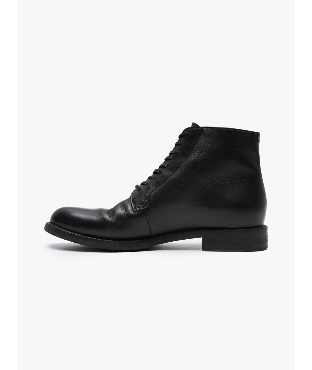 CELINE PRE-OWNED Черные кожаные высокие ботинки, фото 7