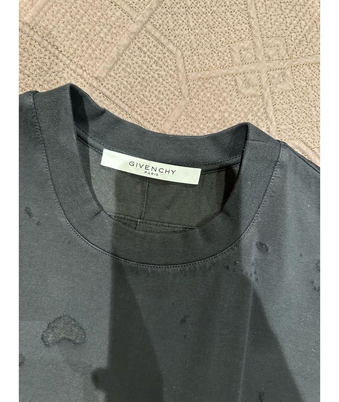 GIVENCHY Черная хлопковая футболка, фото 3