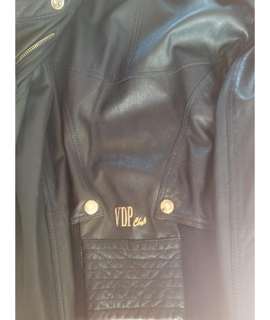 VDP Темно-синяя кожаная куртка, фото 3