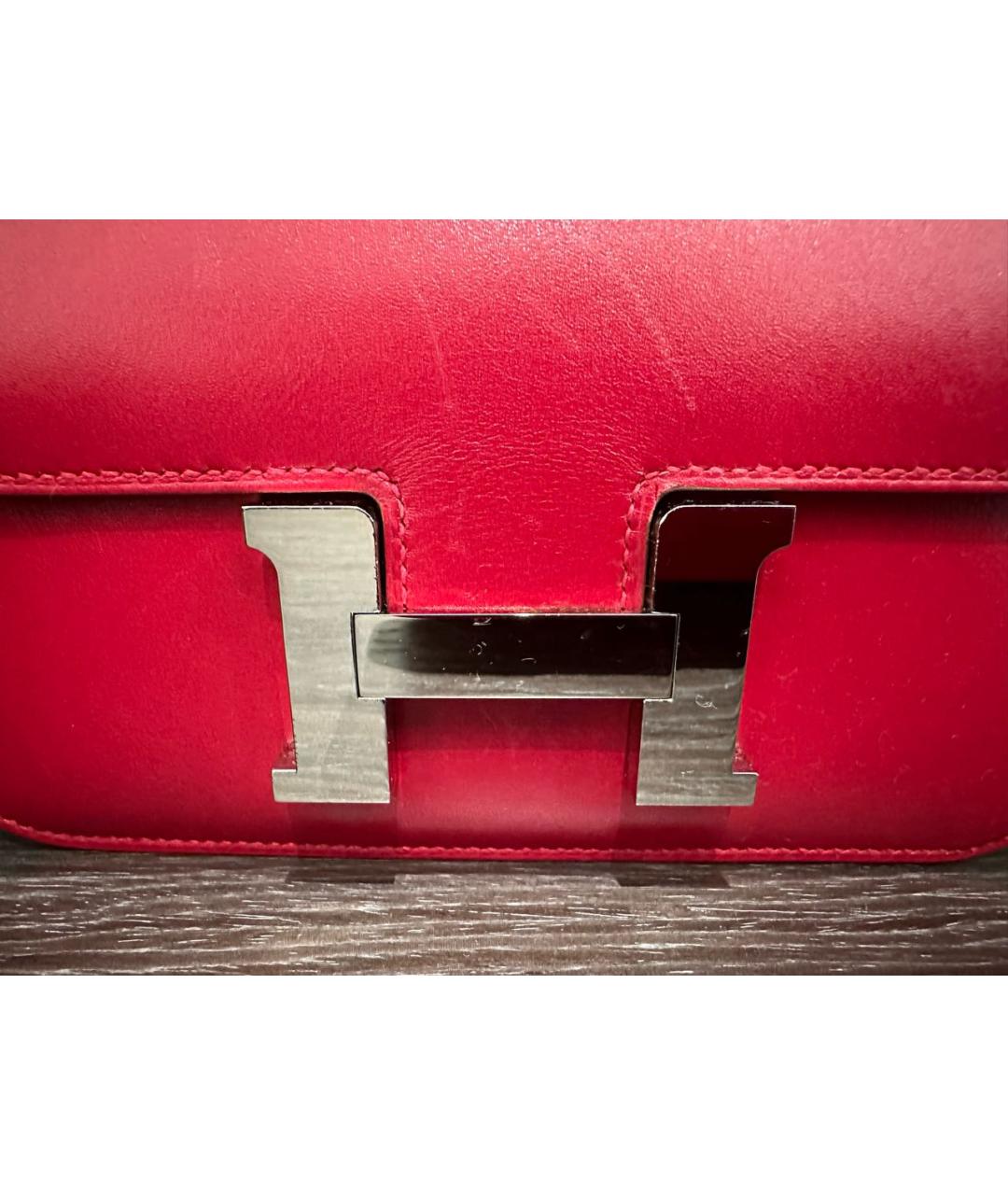 HERMES PRE-OWNED Красная кожаная сумка через плечо, фото 2