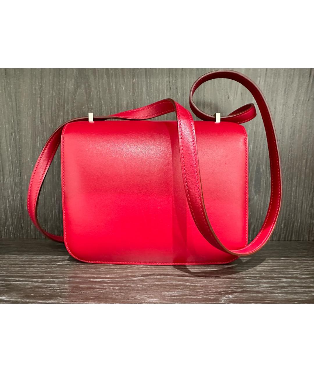 HERMES PRE-OWNED Красная кожаная сумка через плечо, фото 3