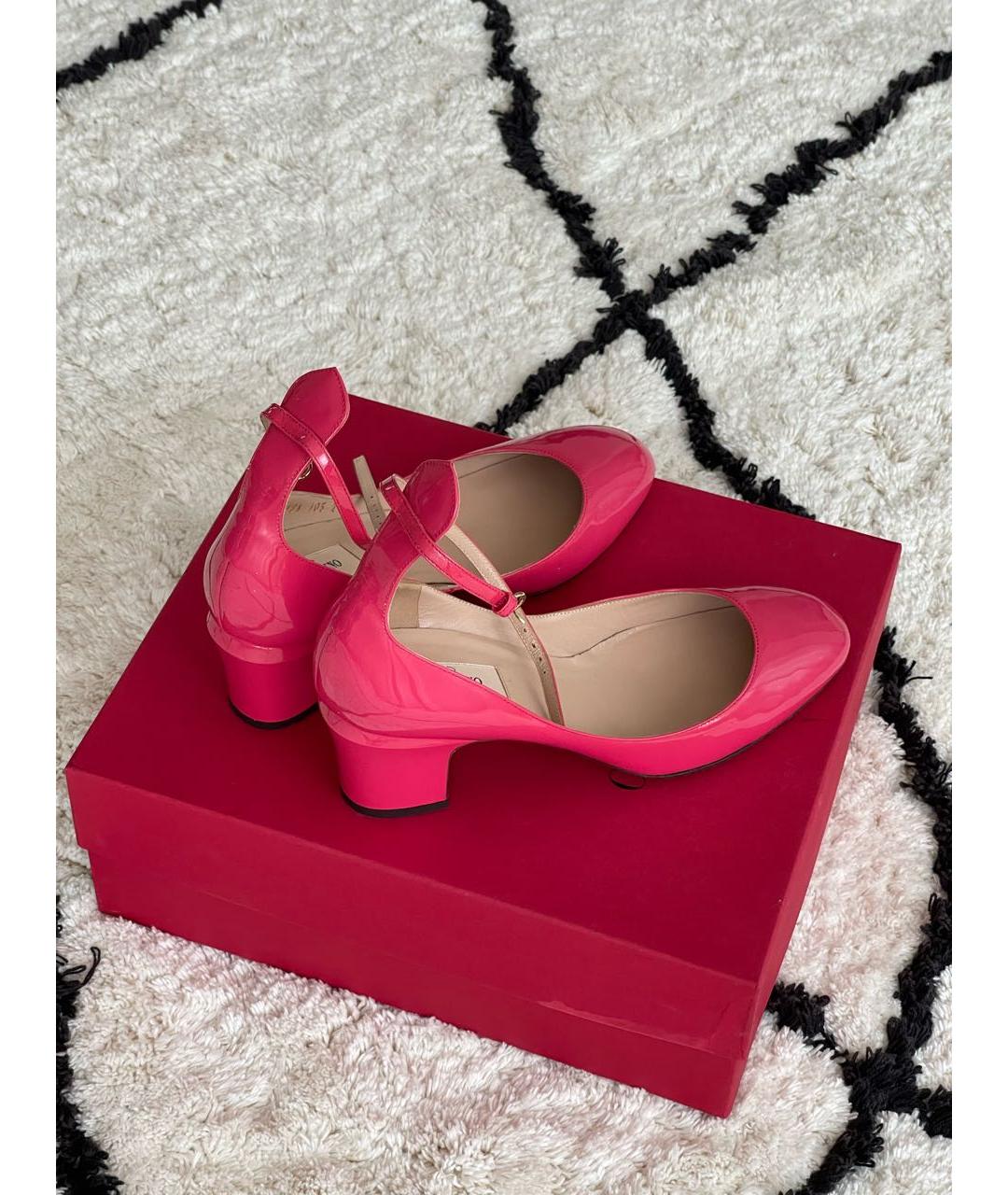 VALENTINO Розовые туфли из лакированной кожи, фото 5