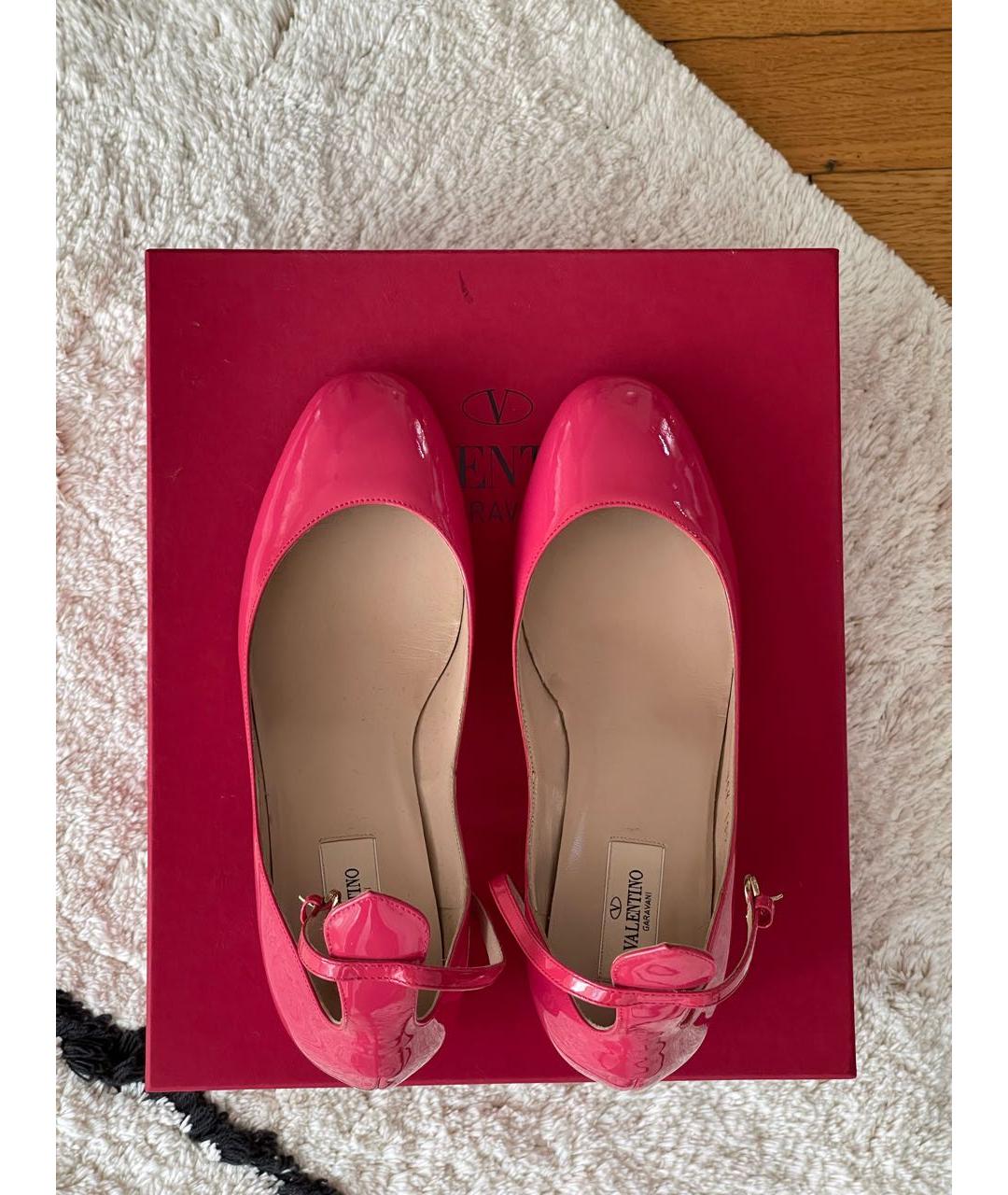 VALENTINO Розовые туфли из лакированной кожи, фото 3