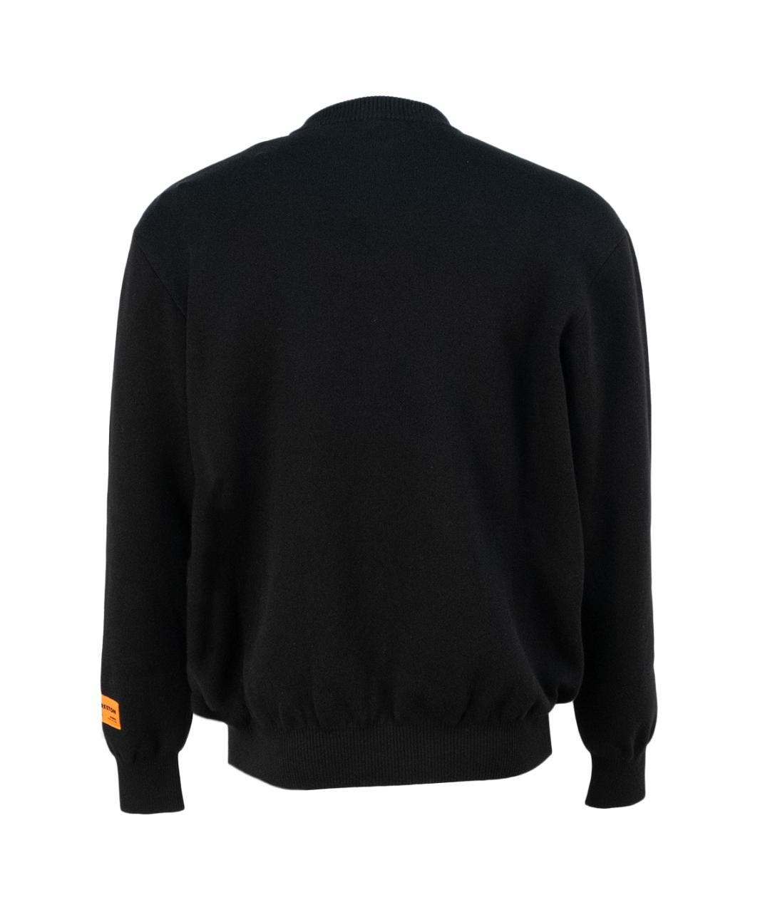 HERON PRESTON Черный хлопковый джемпер / свитер, фото 2