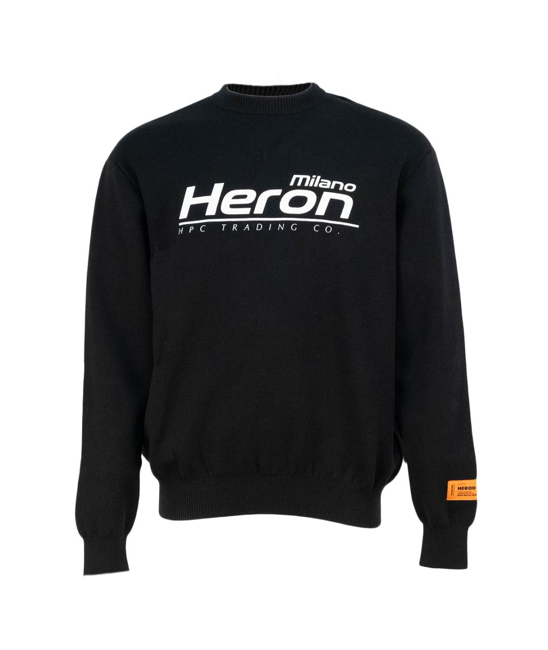 HERON PRESTON Черный хлопковый джемпер / свитер, фото 1