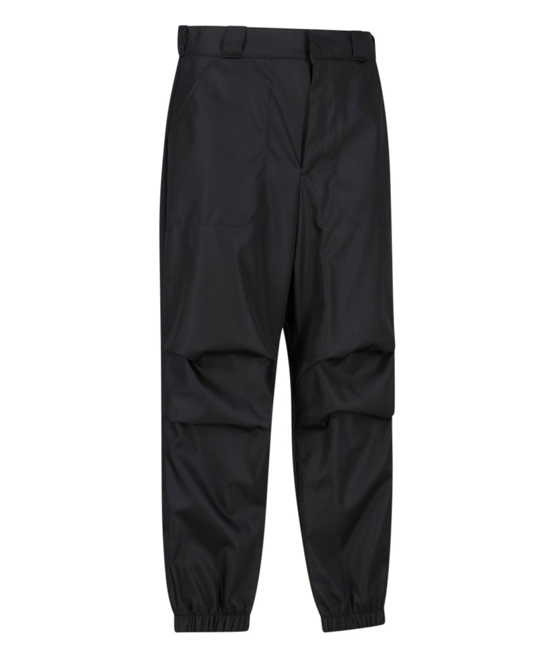 PRADA Черные полиамидовые повседневные брюки, фото 2