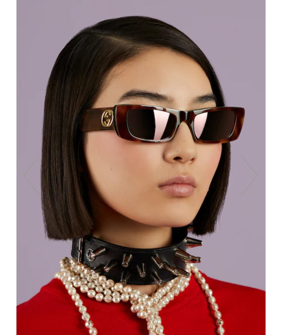 GUCCI Черные пластиковые солнцезащитные очки, фото 3