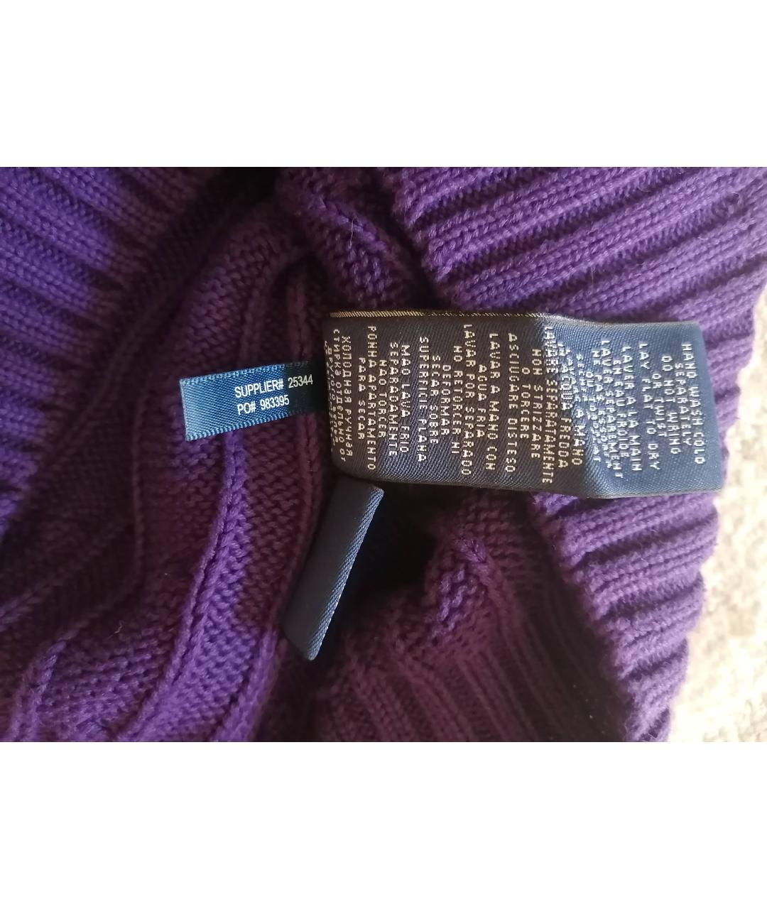 RALPH LAUREN Фиолетовый хлопковый джемпер / свитер, фото 6