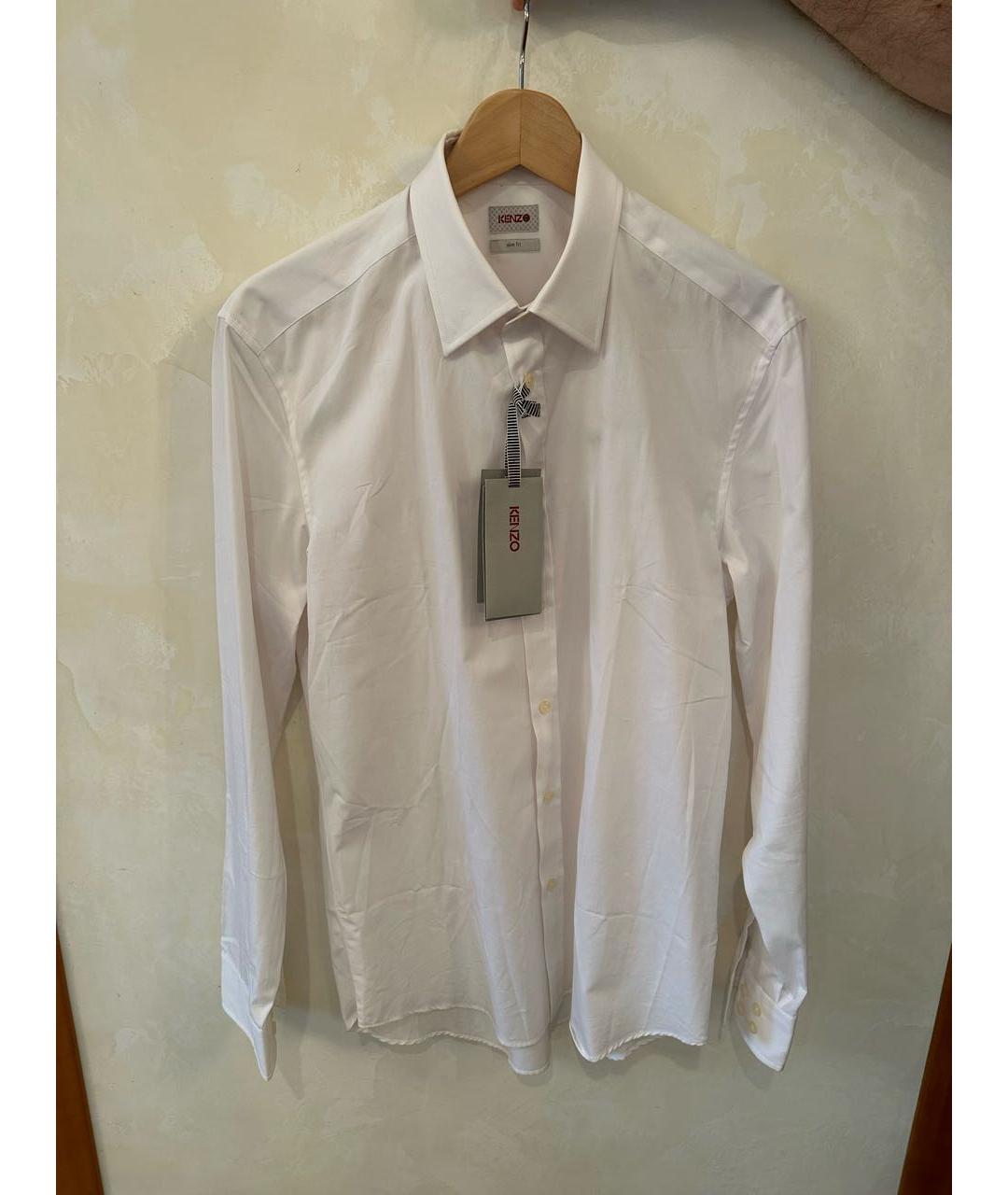 KENZO Белая хлопковая классическая рубашка, фото 8