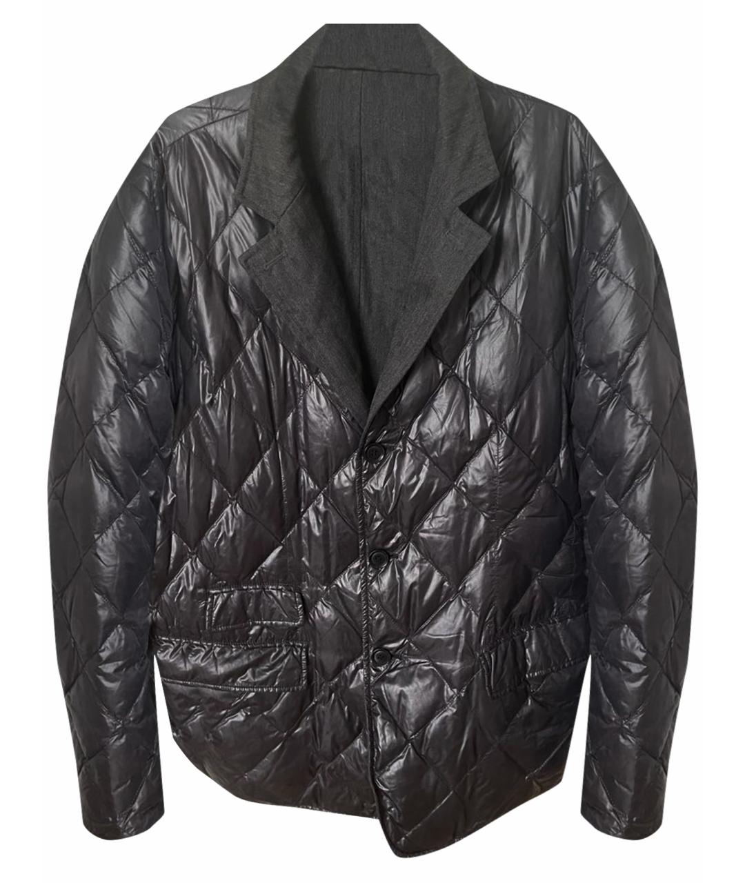 MONCLER Черное полиэстеровое пальто, фото 1