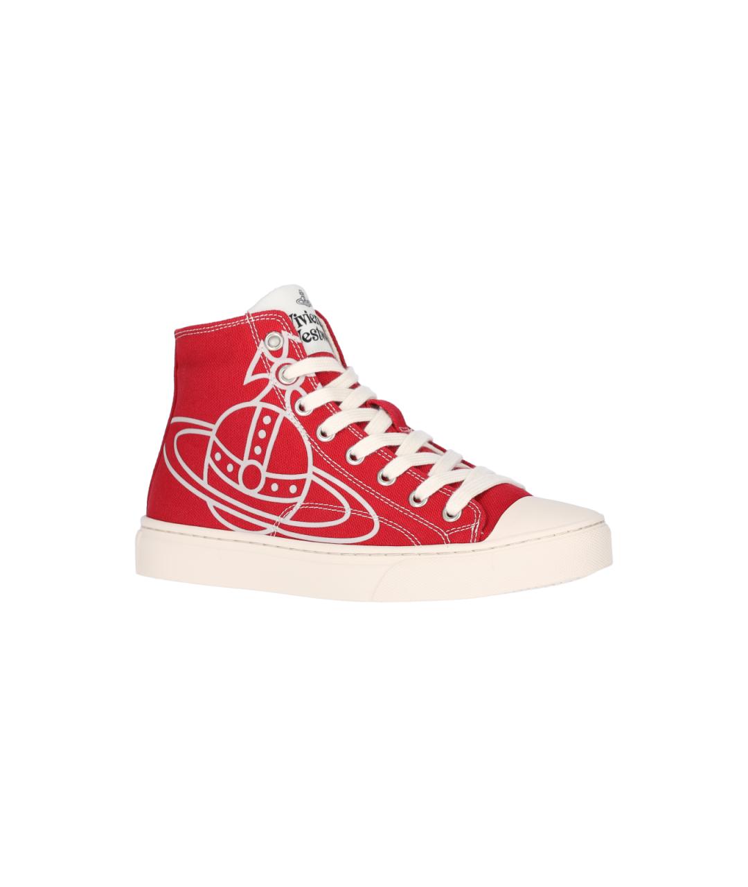 VIVIENNE WESTWOOD Красные текстильные кеды, фото 2