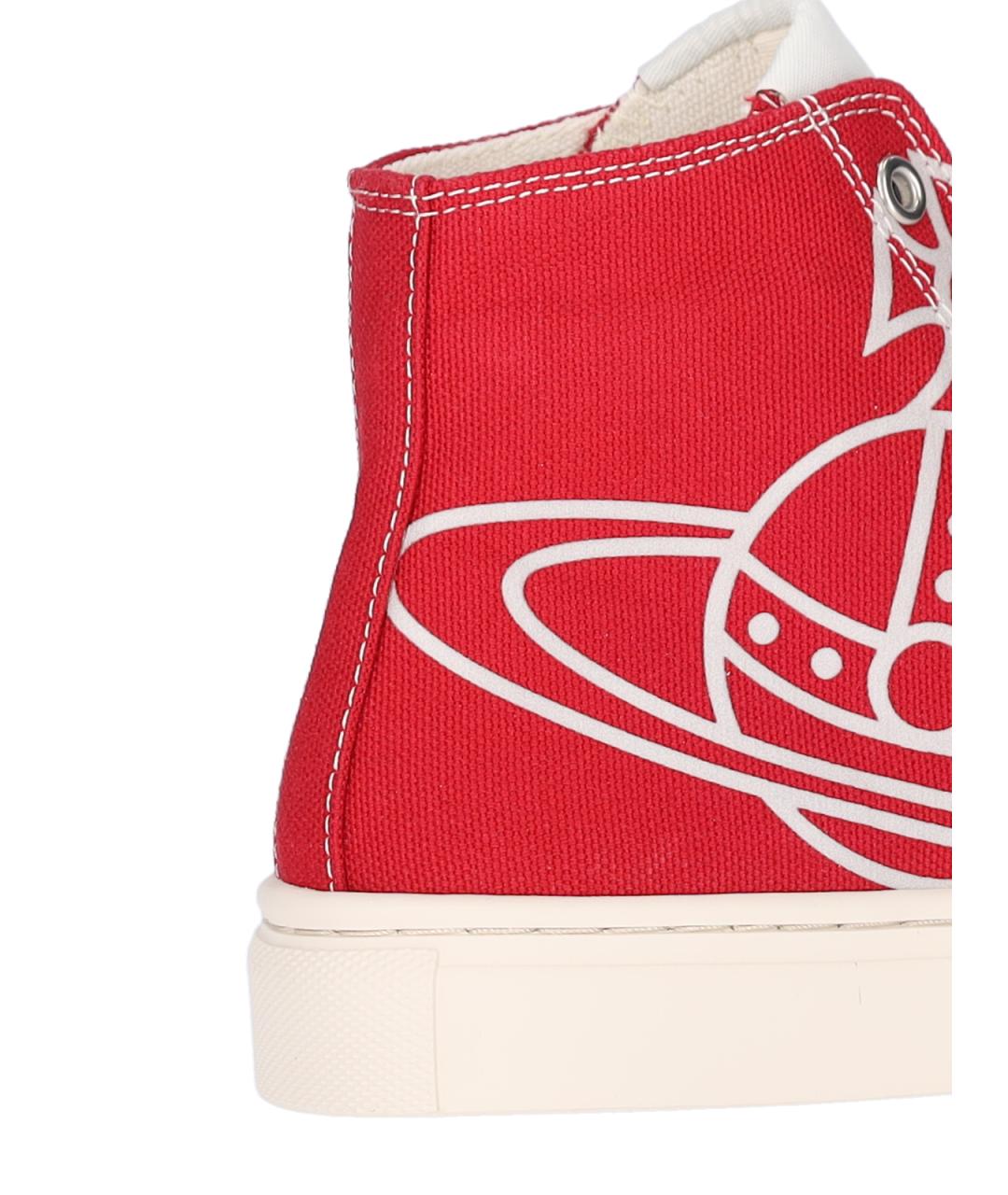 VIVIENNE WESTWOOD Красные текстильные кеды, фото 4
