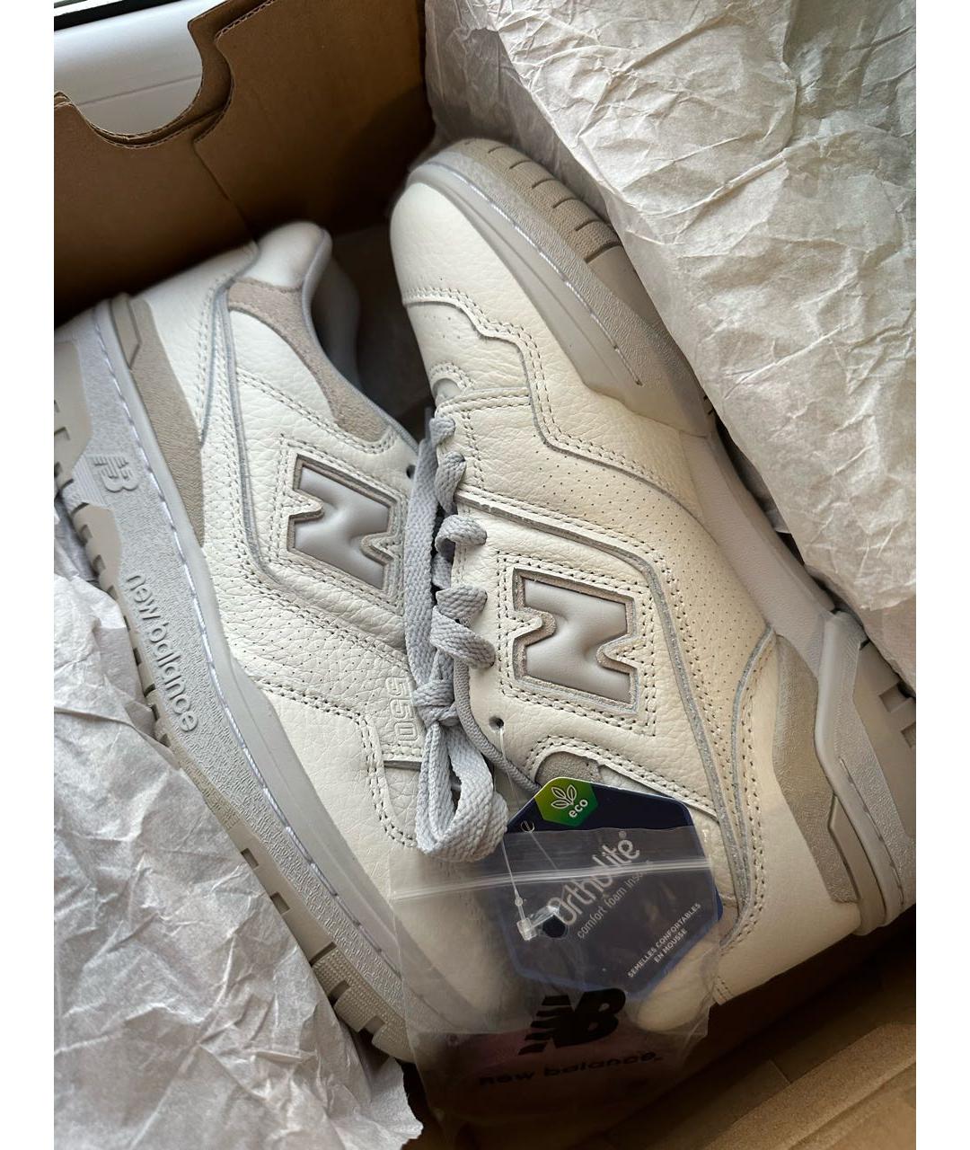 NEW BALANCE Бежевые кожаные кроссовки, фото 2