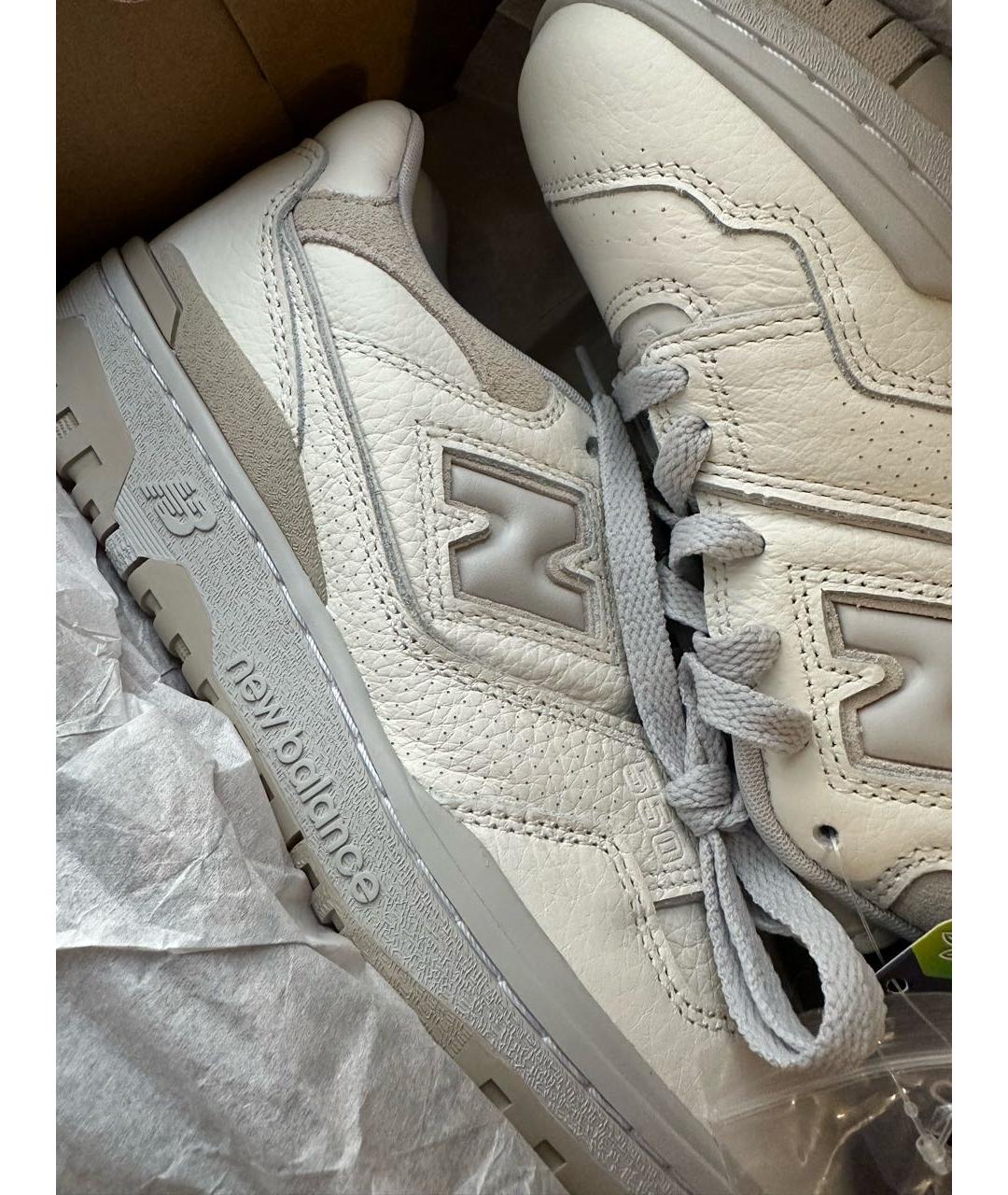 NEW BALANCE Бежевые кожаные кроссовки, фото 7