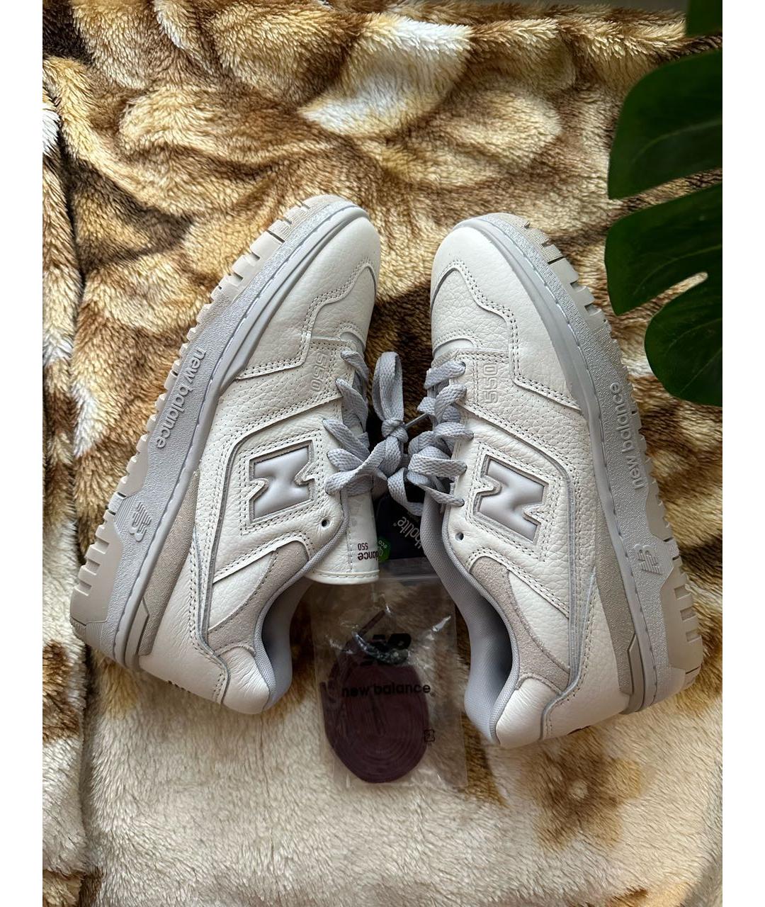 NEW BALANCE Бежевые кожаные кроссовки, фото 4