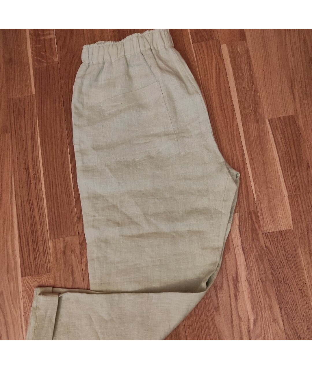 ERMANNO SCERVINO Зеленые льняные прямые брюки, фото 7
