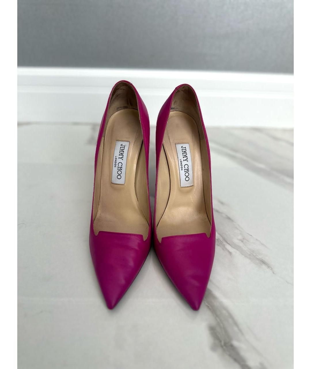 JIMMY CHOO Фуксия кожаные туфли, фото 2