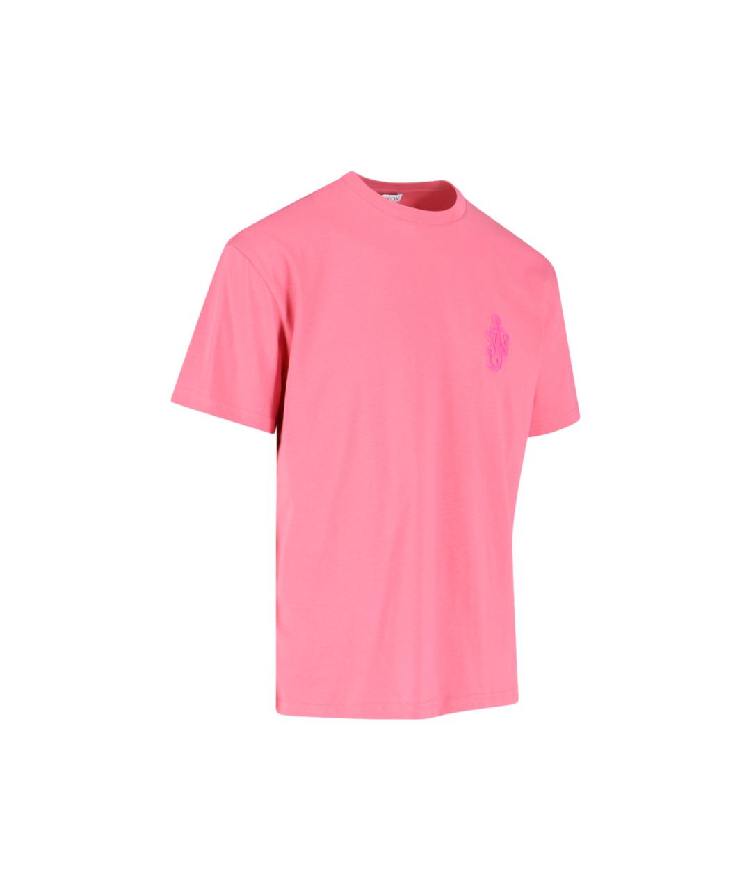 J.W.ANDERSON Розовая хлопковая футболка, фото 2