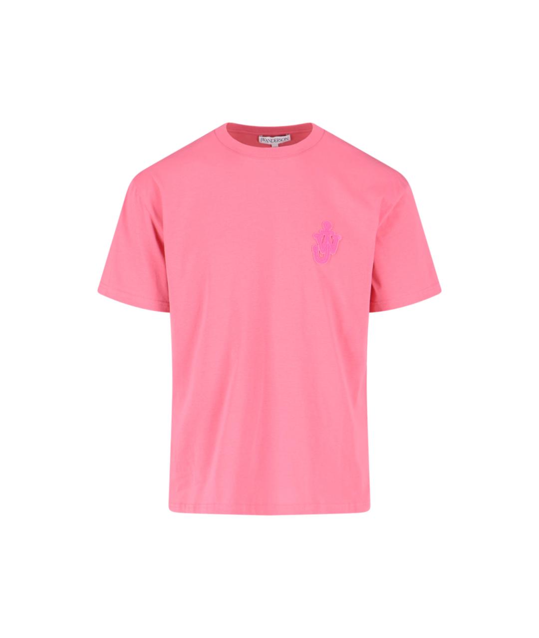 J.W.ANDERSON Розовая хлопковая футболка, фото 1