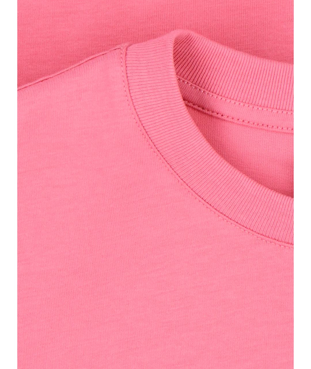 J.W.ANDERSON Розовая хлопковая футболка, фото 4