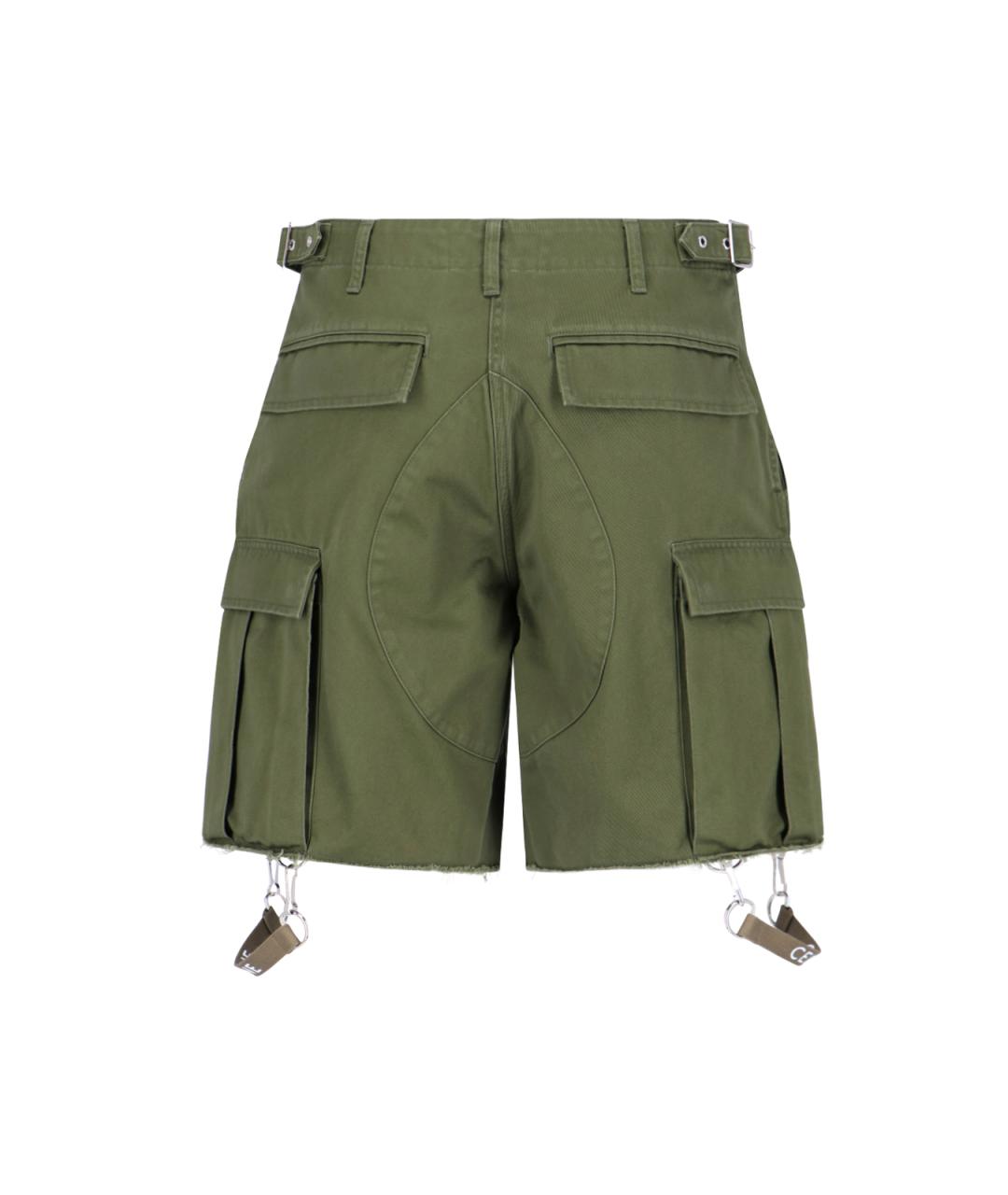 CELINE PRE-OWNED Зеленые хлопковые шорты, фото 3