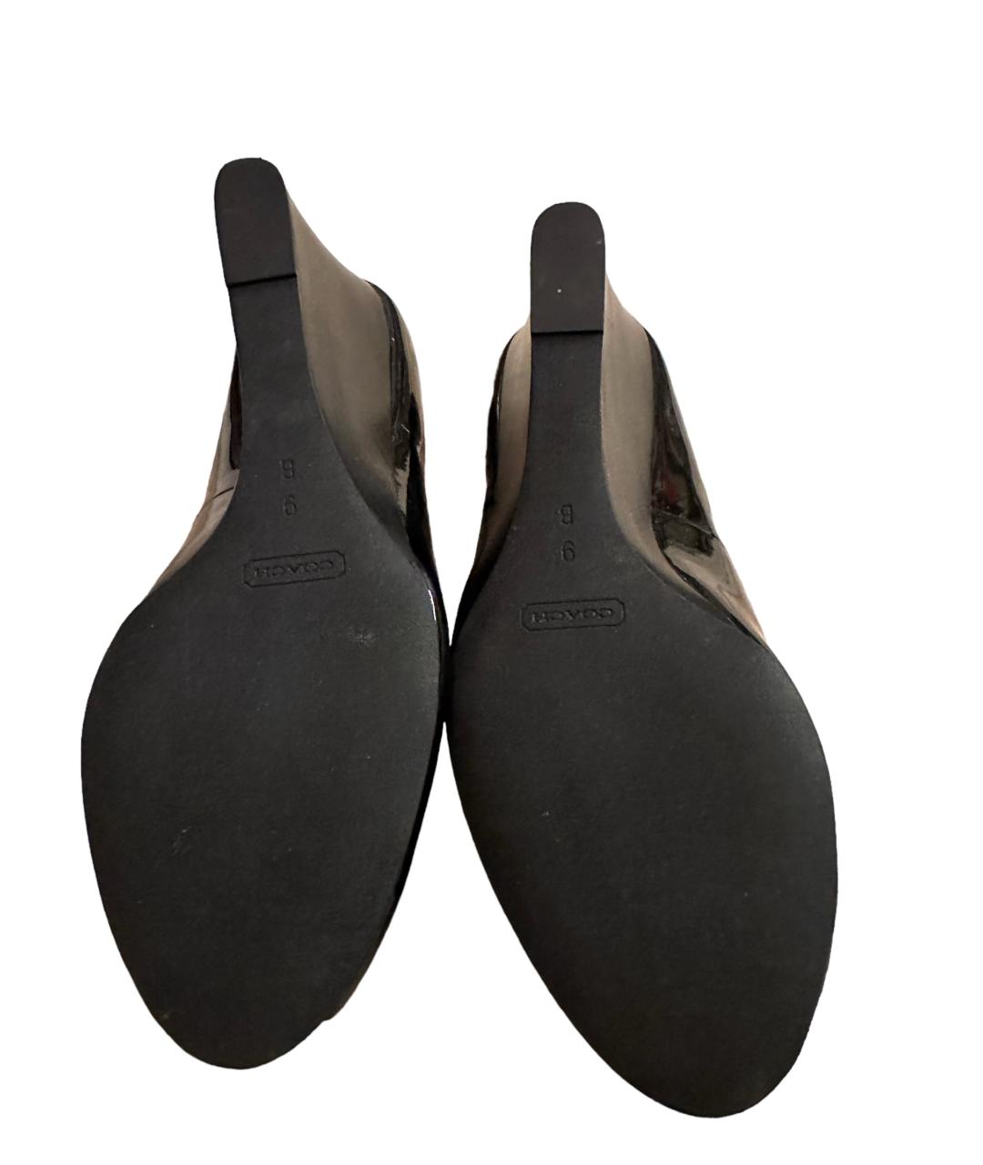 COACH Черные туфли из лакированной кожи, фото 4