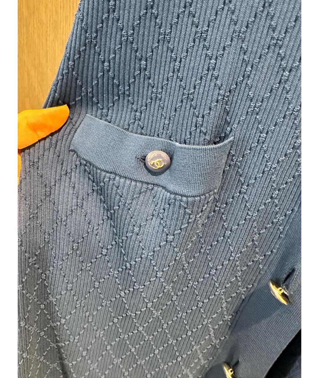CHANEL Синий хлопковый джемпер / свитер, фото 3