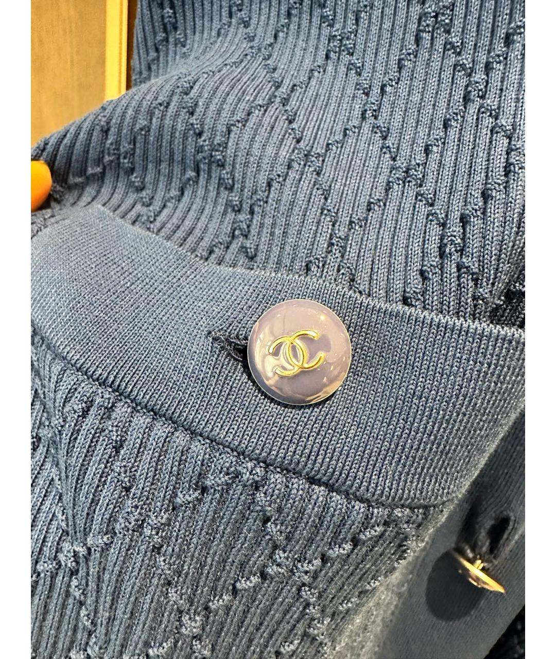 CHANEL Синий хлопковый джемпер / свитер, фото 4
